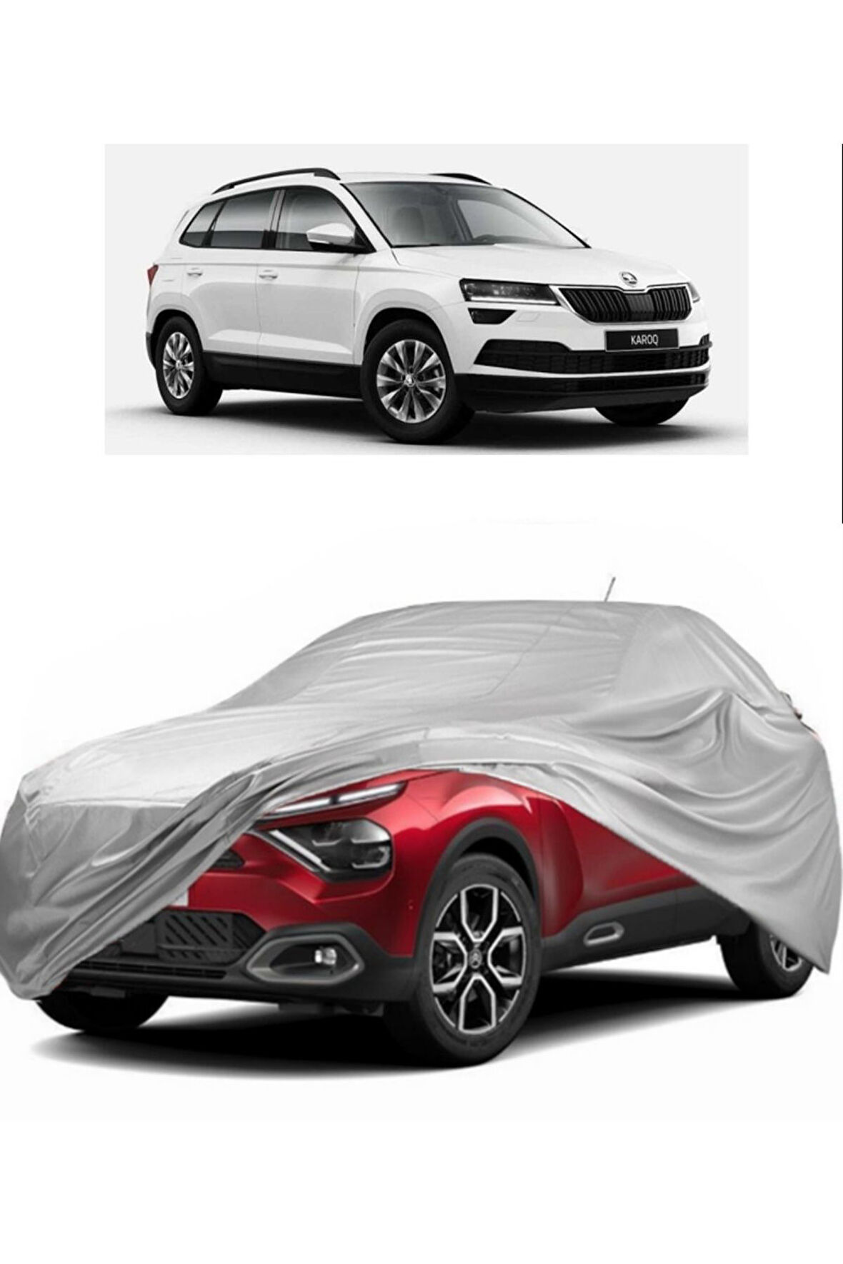 Skoda Karoq Uyumlu Miflonlu Oto Branda Premium Kalite Araba Brandası