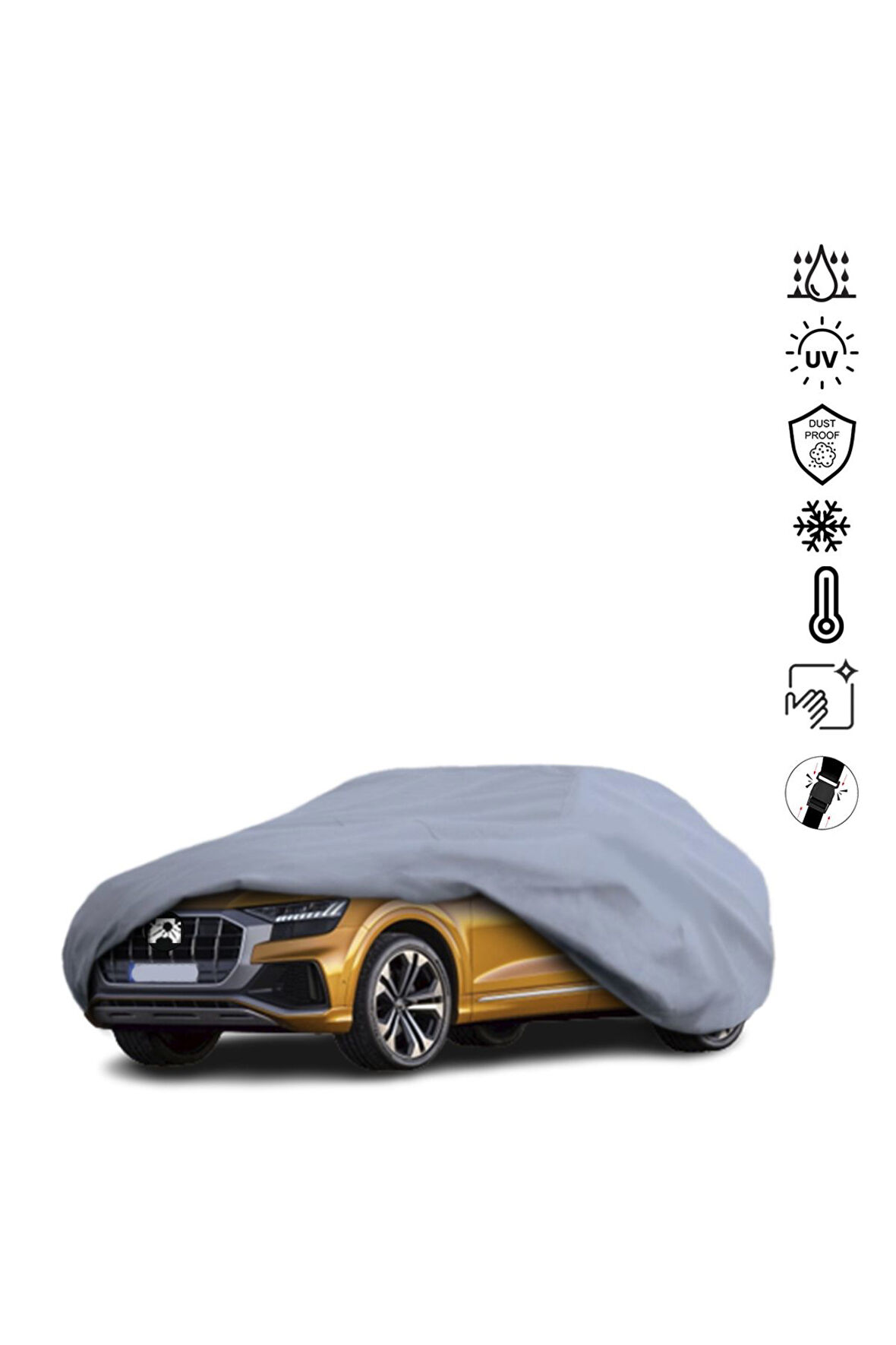 Audi Q8 Suv (2018-) Araba Brandası Miflonlu Su Geçirmez Araba Brandası Uv Koruyuculu