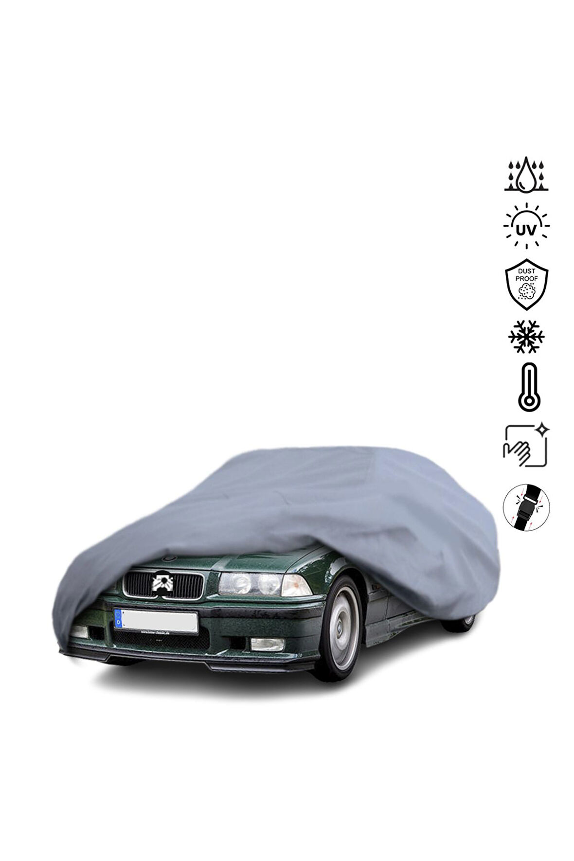 Bmw 3 Serisi E36 Sedan (1990-2000) Araba Brandası Miflonlu Su Geçirmez Dış Ortam Araba Brandası
