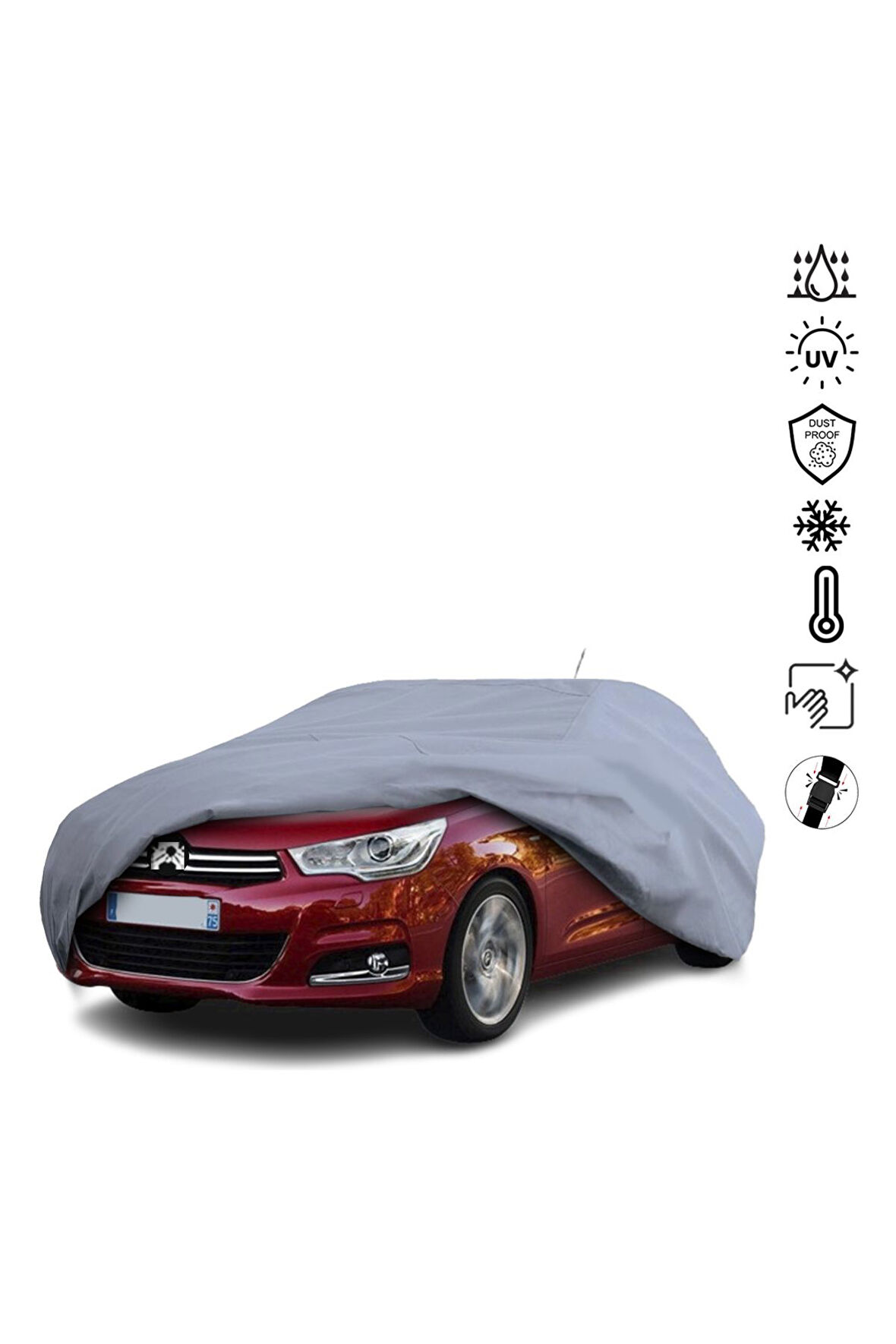 Citroen C4 (2007-2011) Araba Brandası Miflonlu Su Geçirmez Araba Brandası Uv Koruyuculu