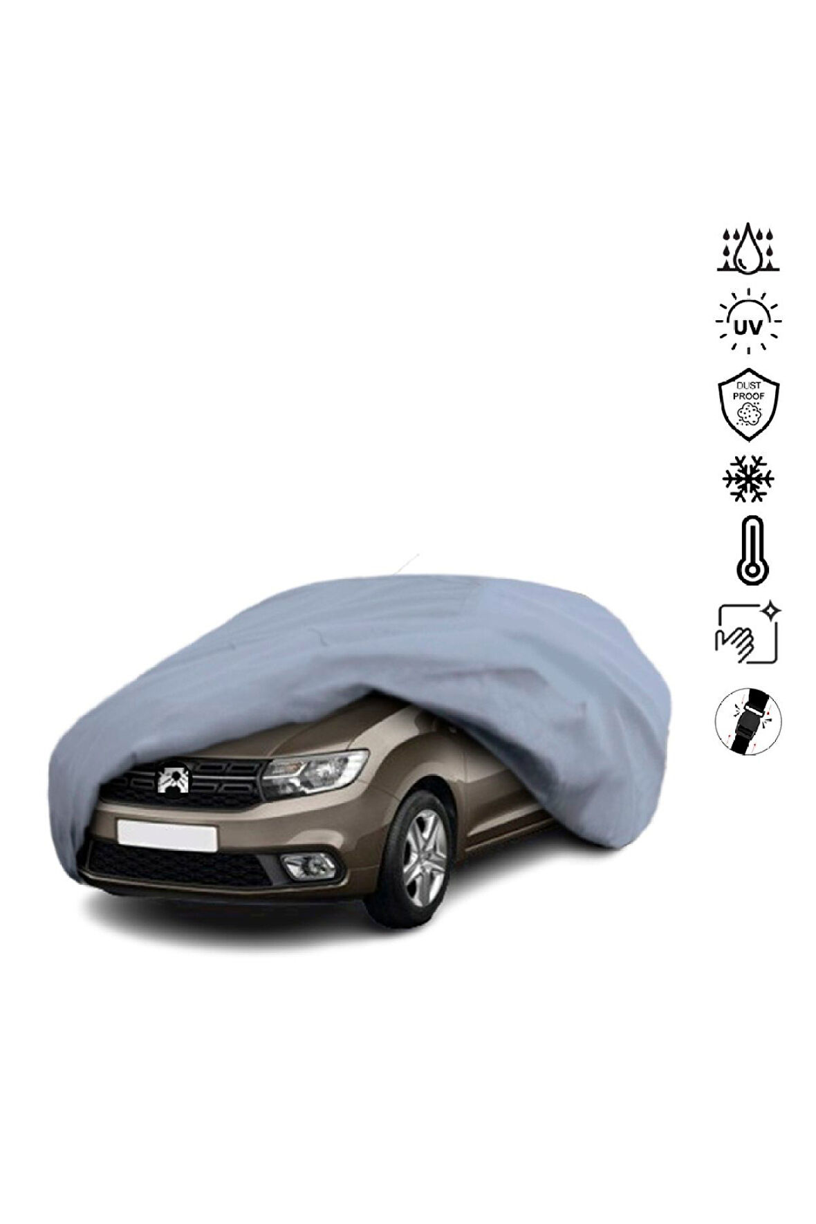 Dacia Sandero 2 (2016-2020) Miflonlu Su Geçirmez Oto Branda Uv Koruyuculu