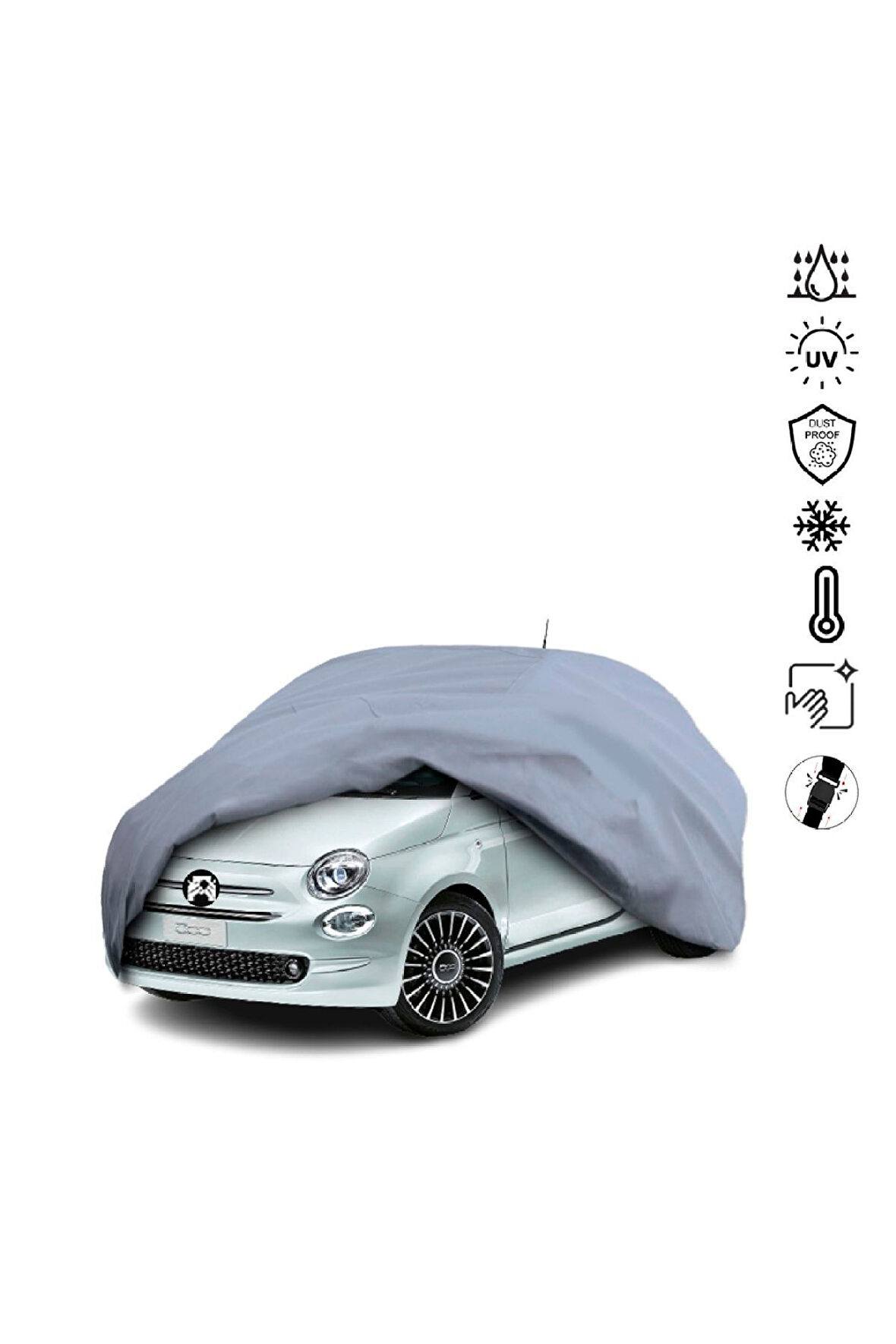 Fiat 500 Miflonlu Su Geçirmez Oto Branda Uv Koruyuculu
