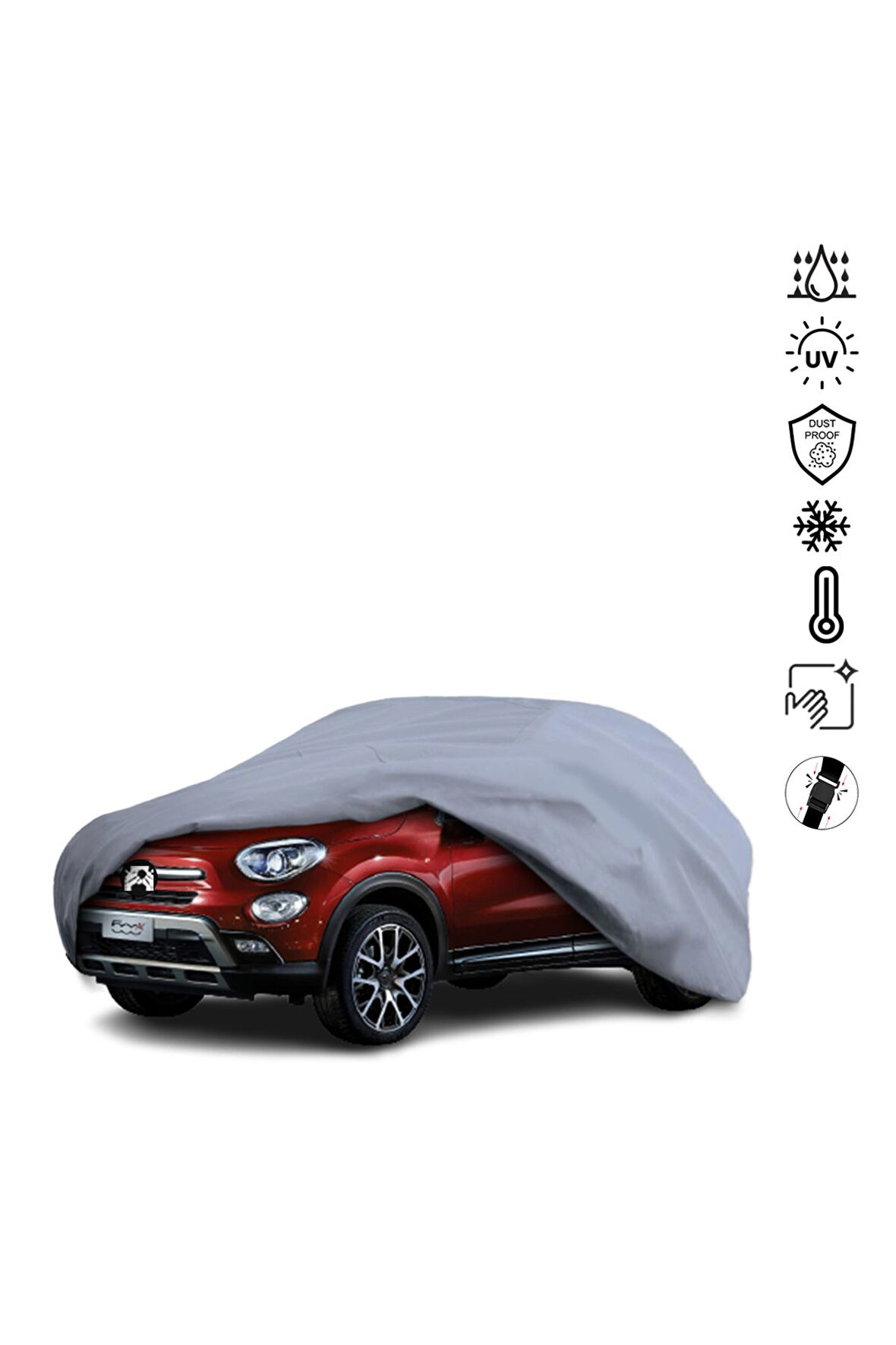 Fiat 500 X Cross Araba Brandası Miflonlu Su Geçirmez Araba Brandası Uv Koruyuculu