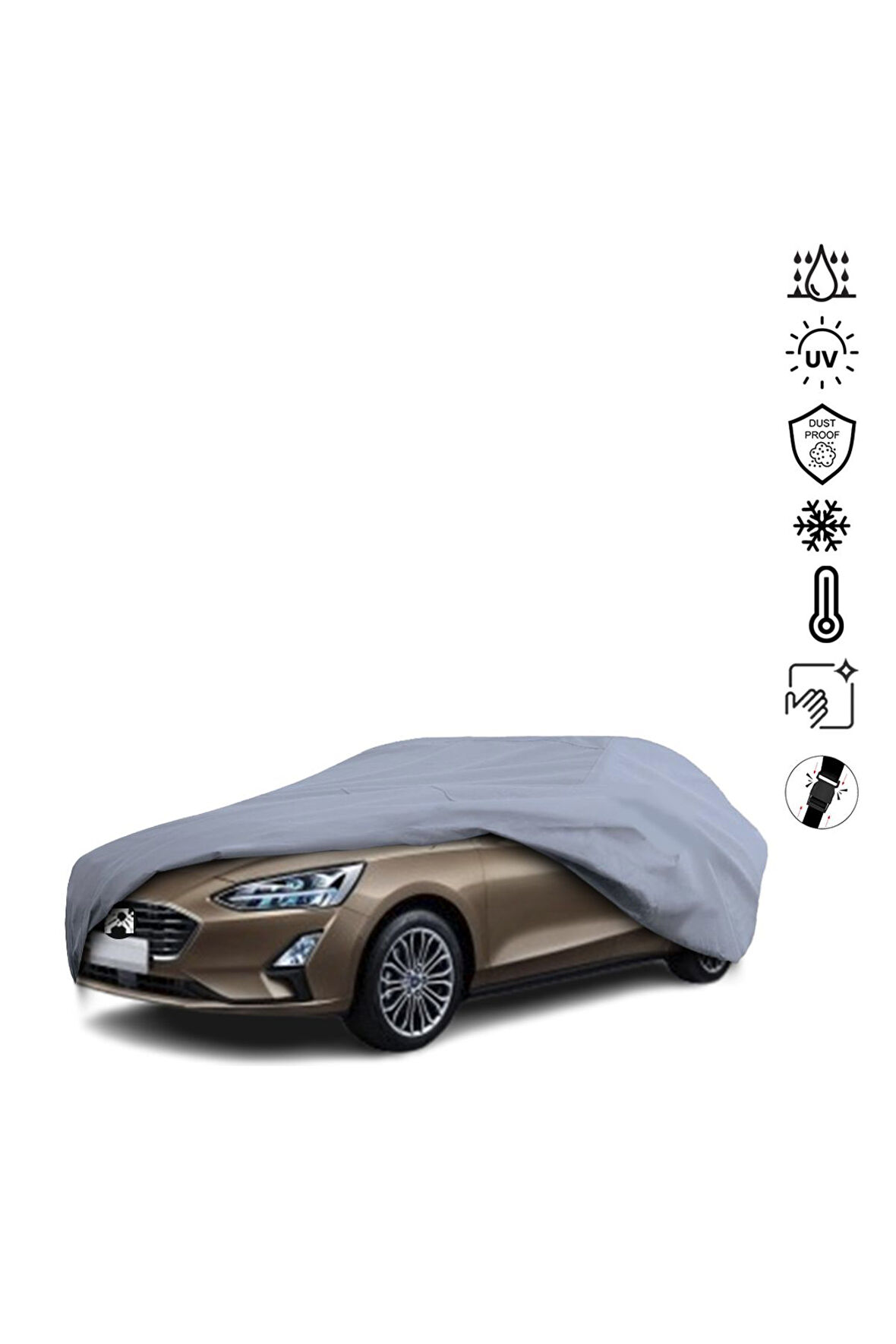 Ford Focus 4 Station Wagon (2018-) Araba Brandası Miflonlu Su Geçirmez Dış Ortam Araba Brandası