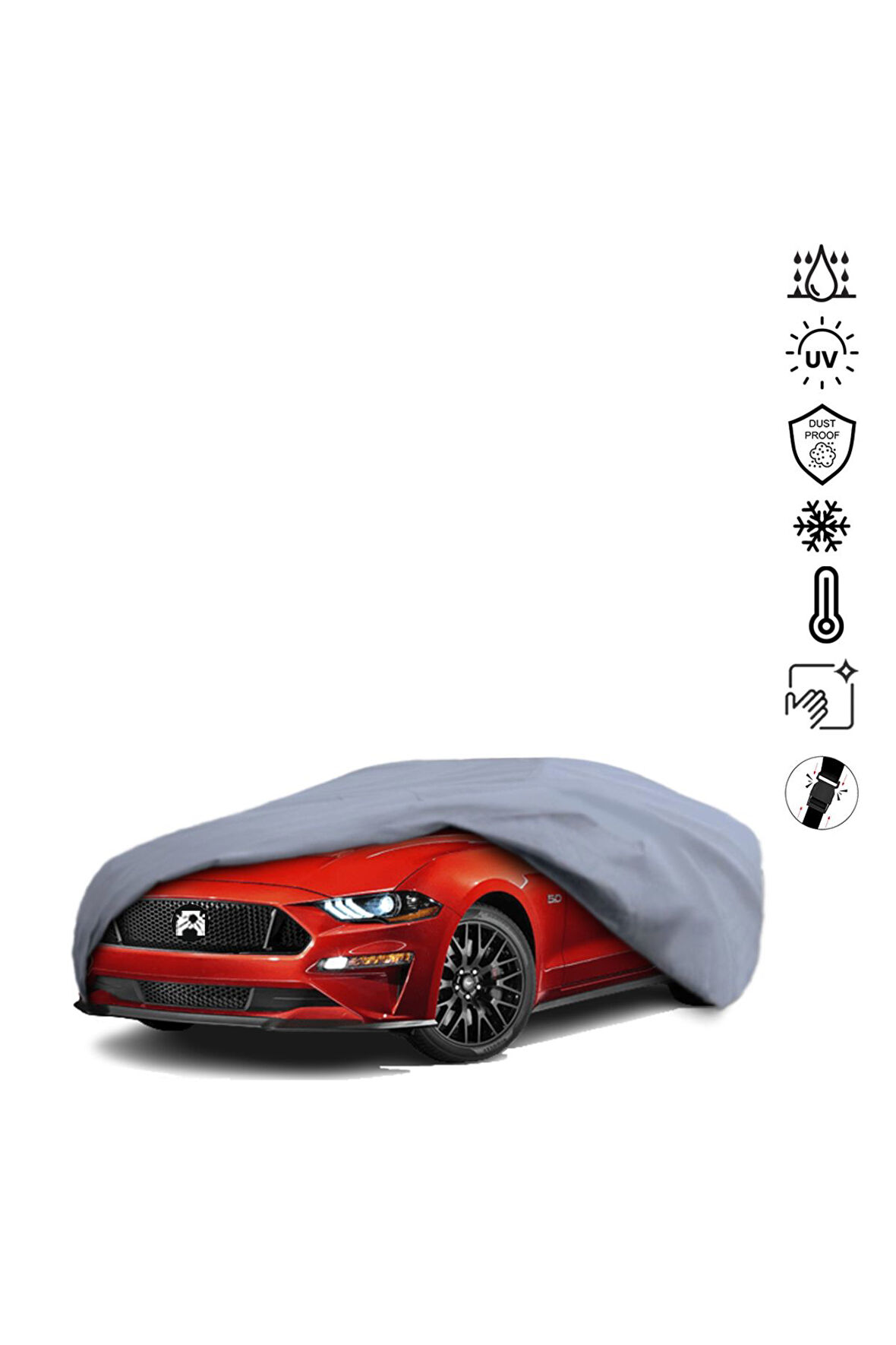 Ford Mustang 6 Araba Brandası Miflonlu Su Geçirmez Araba Brandası Uv Koruyuculu