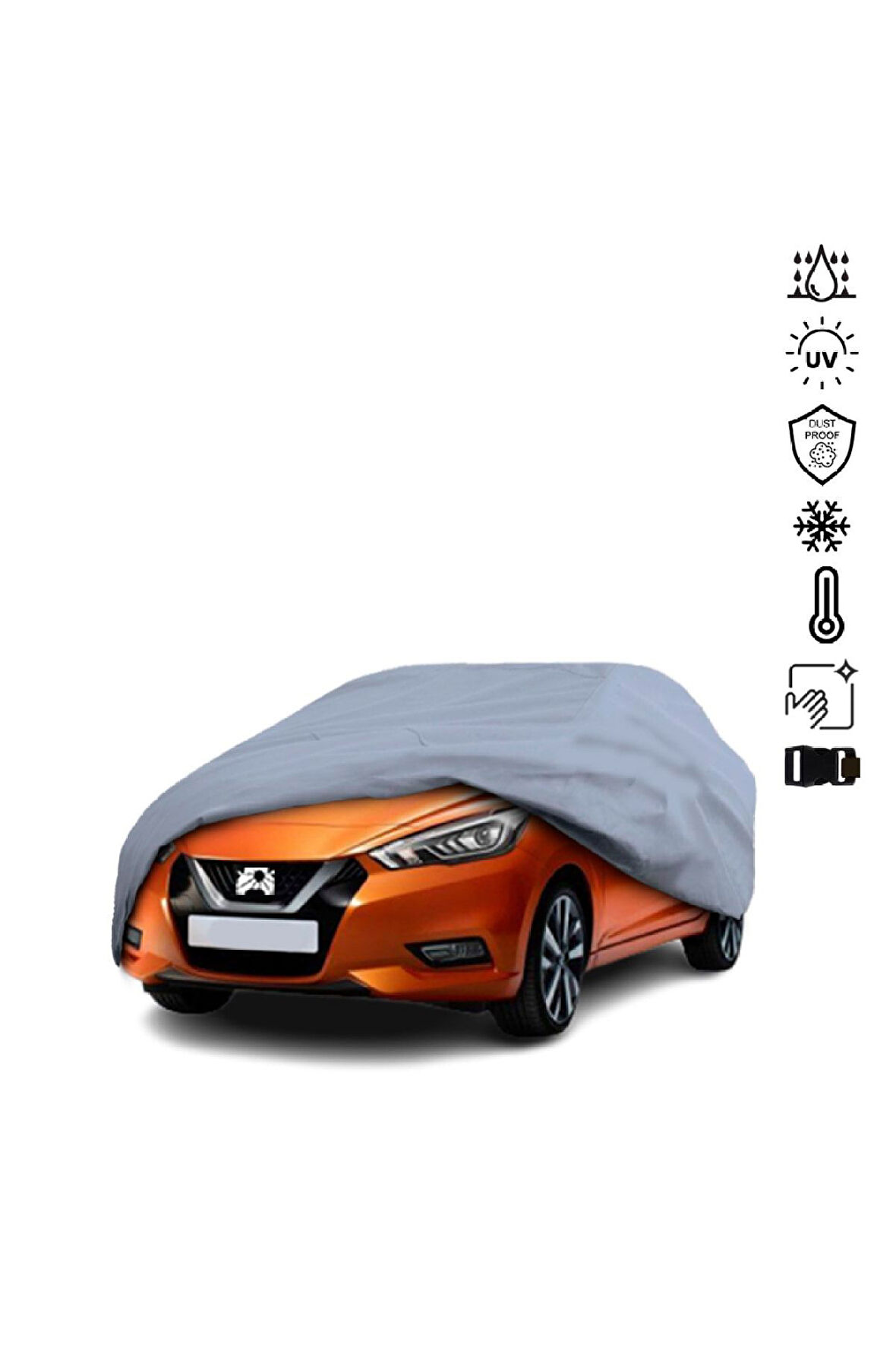 Nissan Micra K14 (2019-) Araba Brandası Miflonlu Su Geçirmez Araba Brandası Uv Koruyuculu