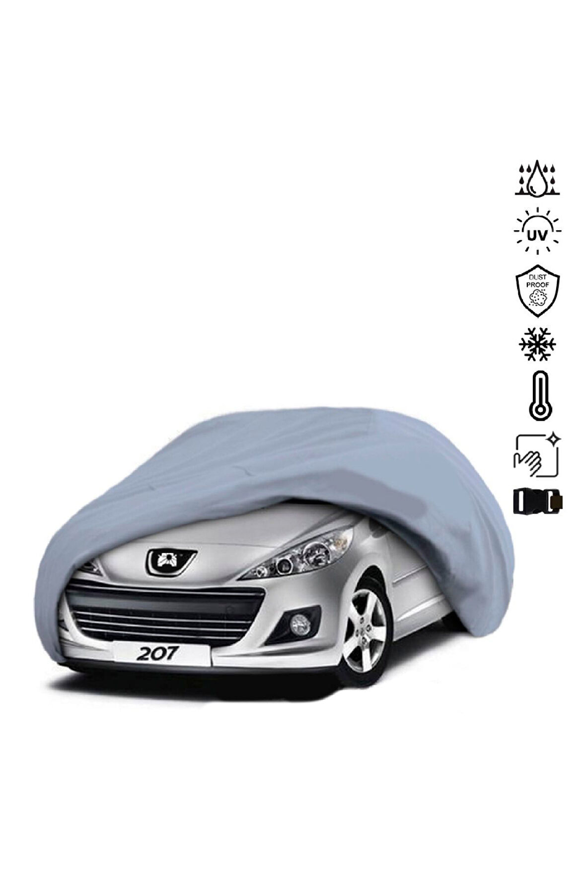 Peugeot 207 Cc (2006-2015) Araba Brandası Miflonlu Su Geçirmez Araba Brandası Uv Koruyuculu