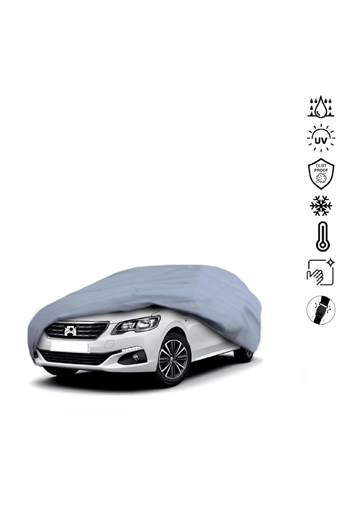 Peugeot 301 (2012-2017) Miflonlu Su Geçirmez Oto Branda Uv Koruyuculu