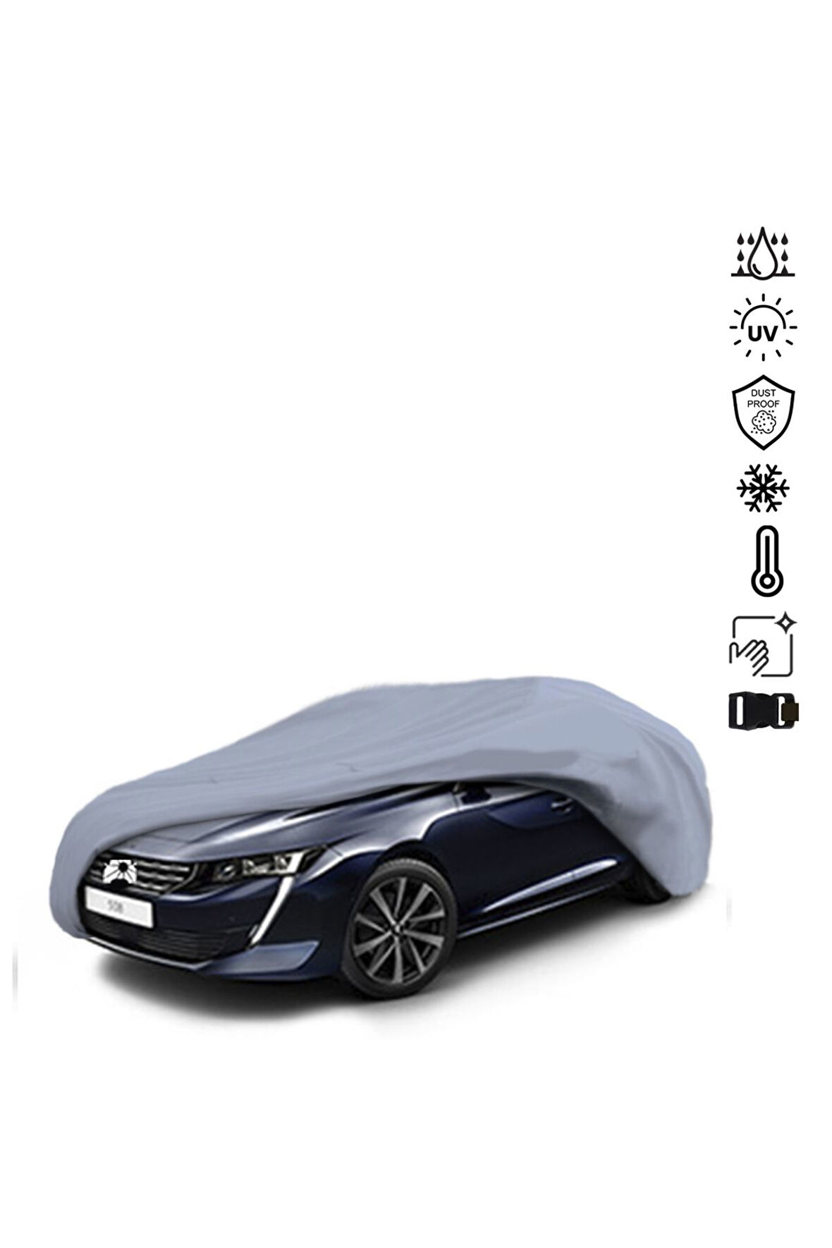 Peugeot 508l 2 (2019-) Araba Brandası Miflonlu Su Geçirmez Araba Brandası Uv Koruyuculu