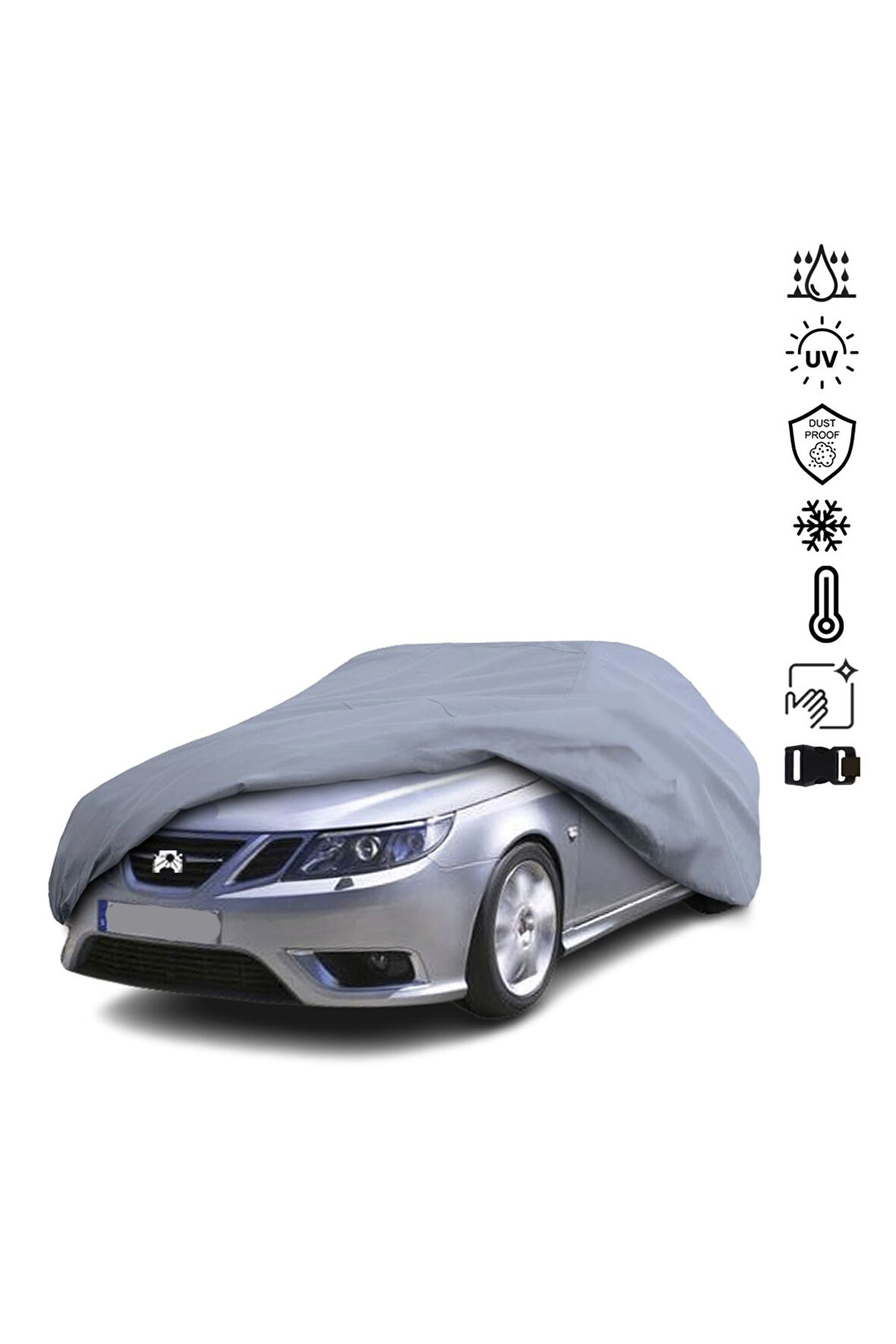 Saab 9-3 Hatchback Araba Brandası Miflonlu Su Geçirmez Araba Brandası Uv Koruyuculu