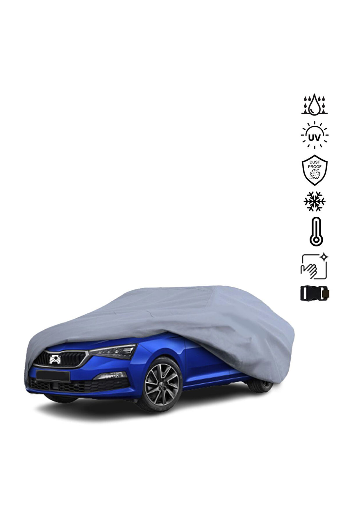 Skoda Rapid Hatchback Araba Brandası Miflonlu Su Geçirmez Araba Brandası Uv Koruyuculu