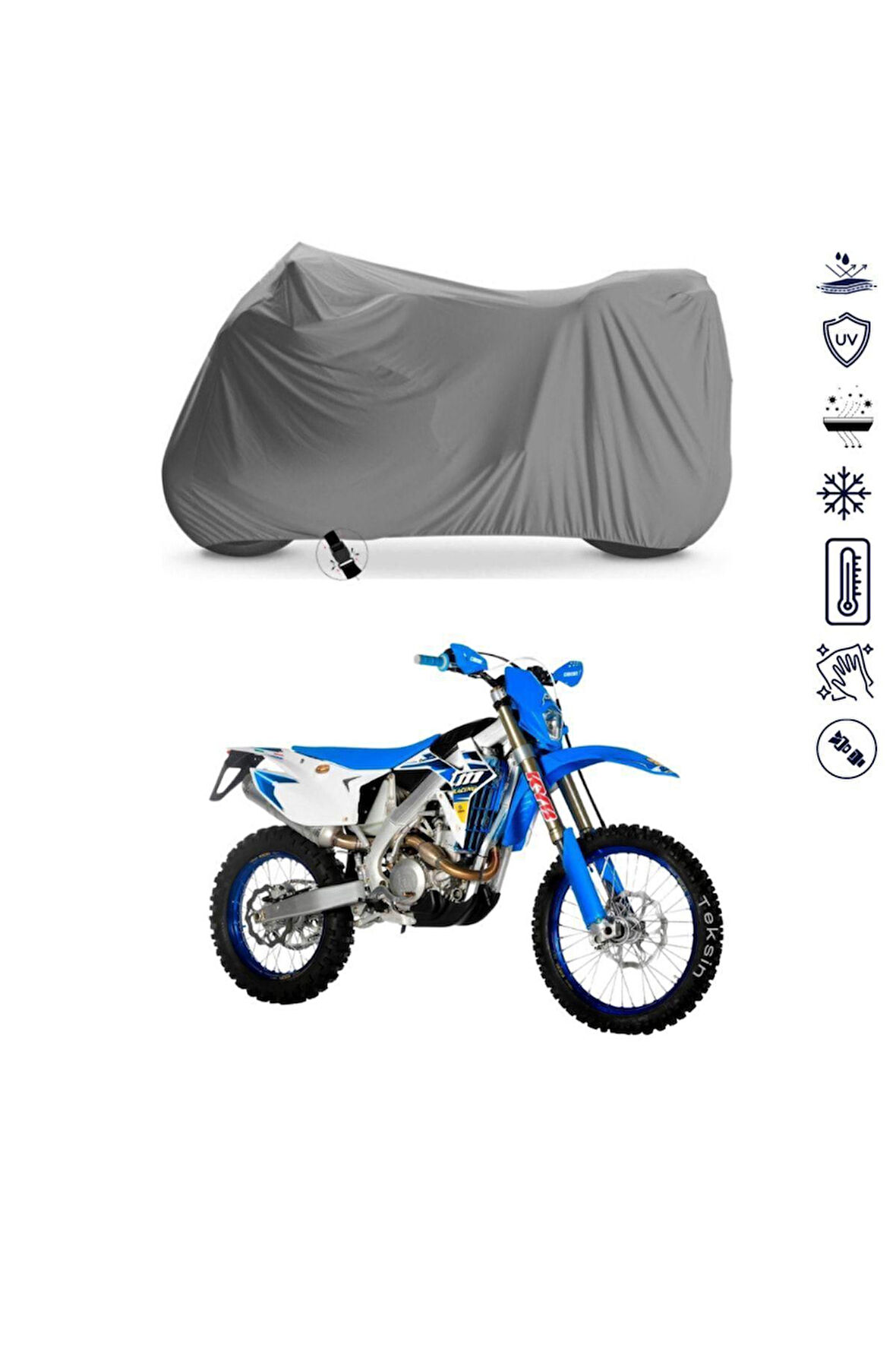 Tm Racing En 450 F Çantalı  Bağlantı Tokalı  Uyumlu SolarBlock Prime Motosiklet Brandası Örtüsü