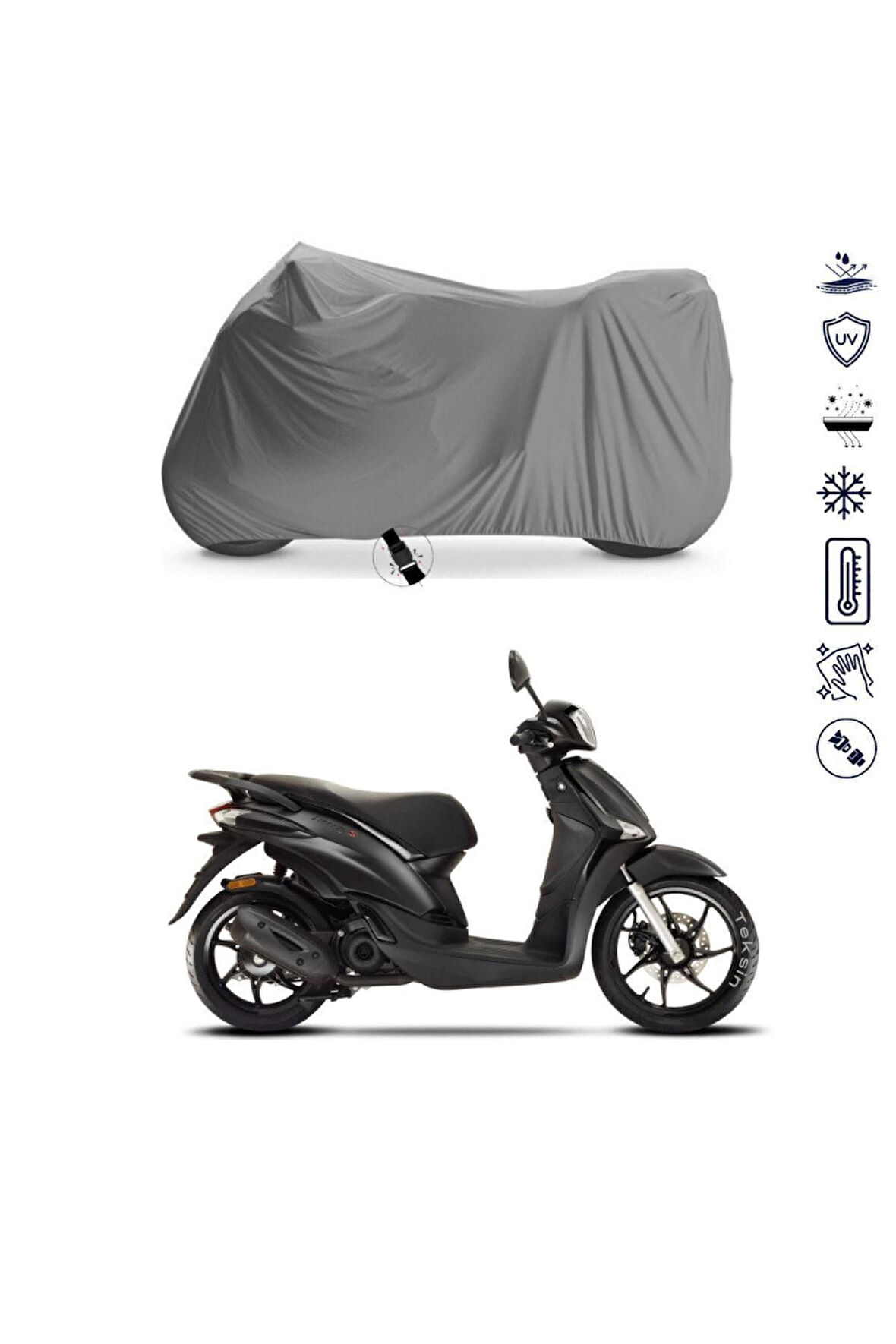 Piaggio Liberty 50  Bağlantı Tokalı  Uyumlu SolarBlock Prime Motosiklet Brandası Örtüsü