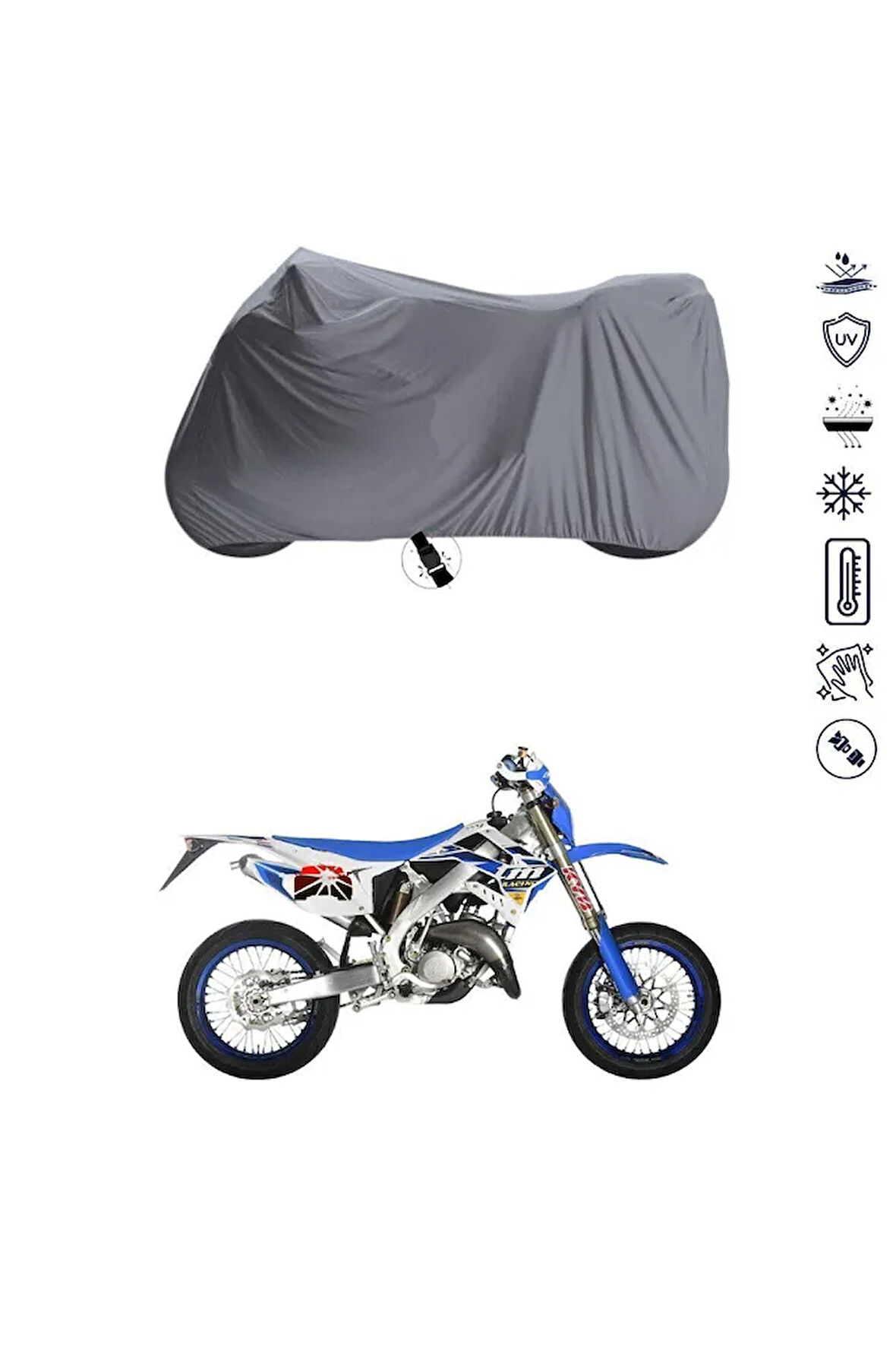 Tm Racing Smr 250 Fes  Bağlantı Tokalı  Uyumlu SolarBlock Prime Motosiklet Brandası Örtüsü