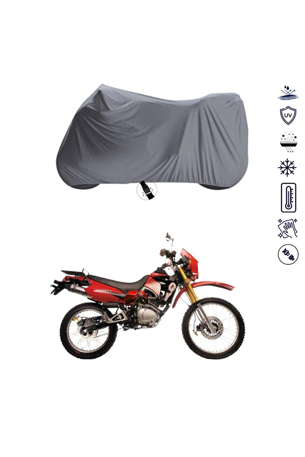 Lifan LF200M GY-2  Bağlantı Tokalı  Uyumlu SolarBlock Prime Motosiklet Brandası Örtüsü