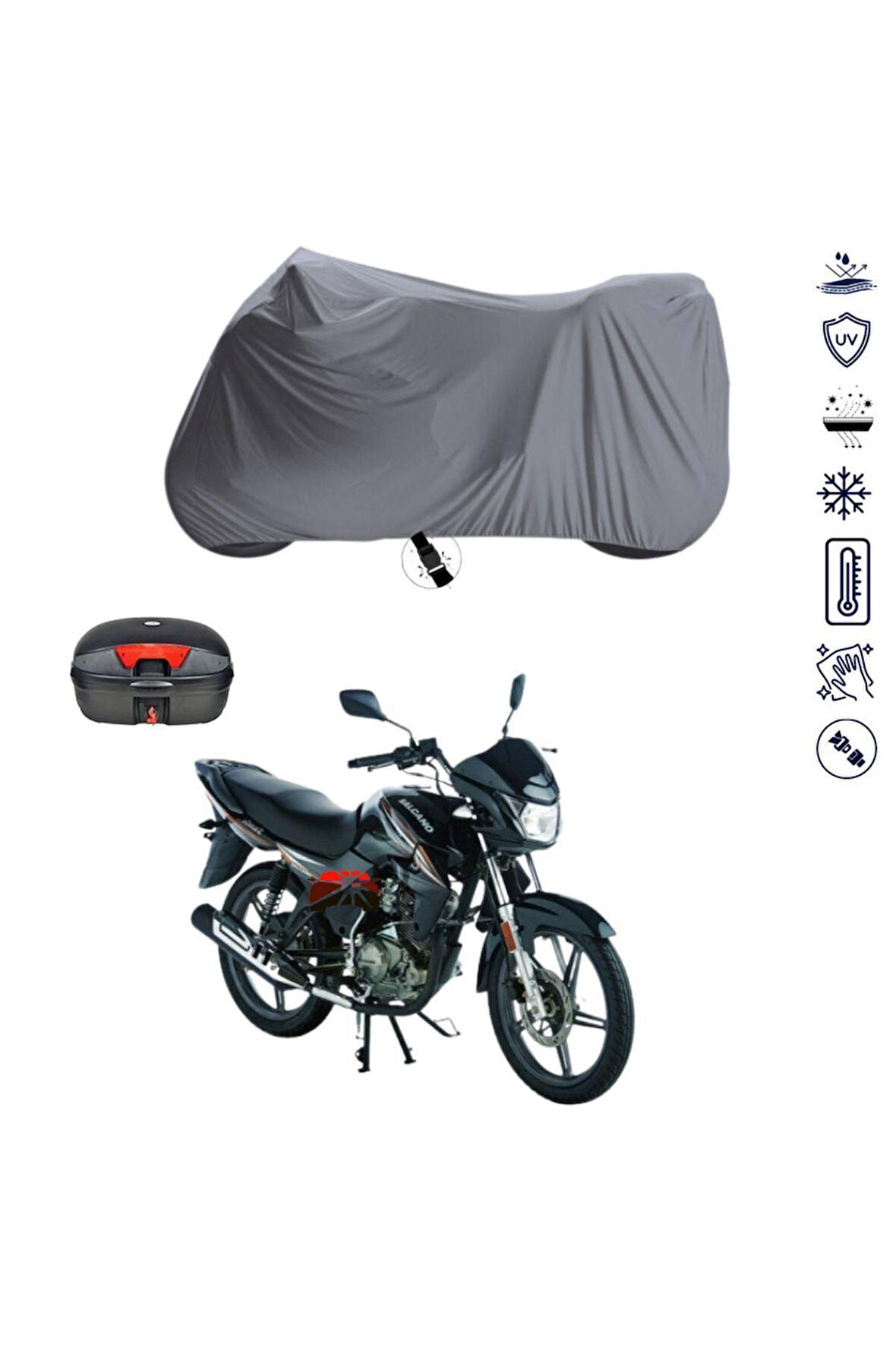 Salcano Tiger 100  Bağlantı Tokalı  Uyumlu SolarBlock Prime Motosiklet Brandası Örtüsü