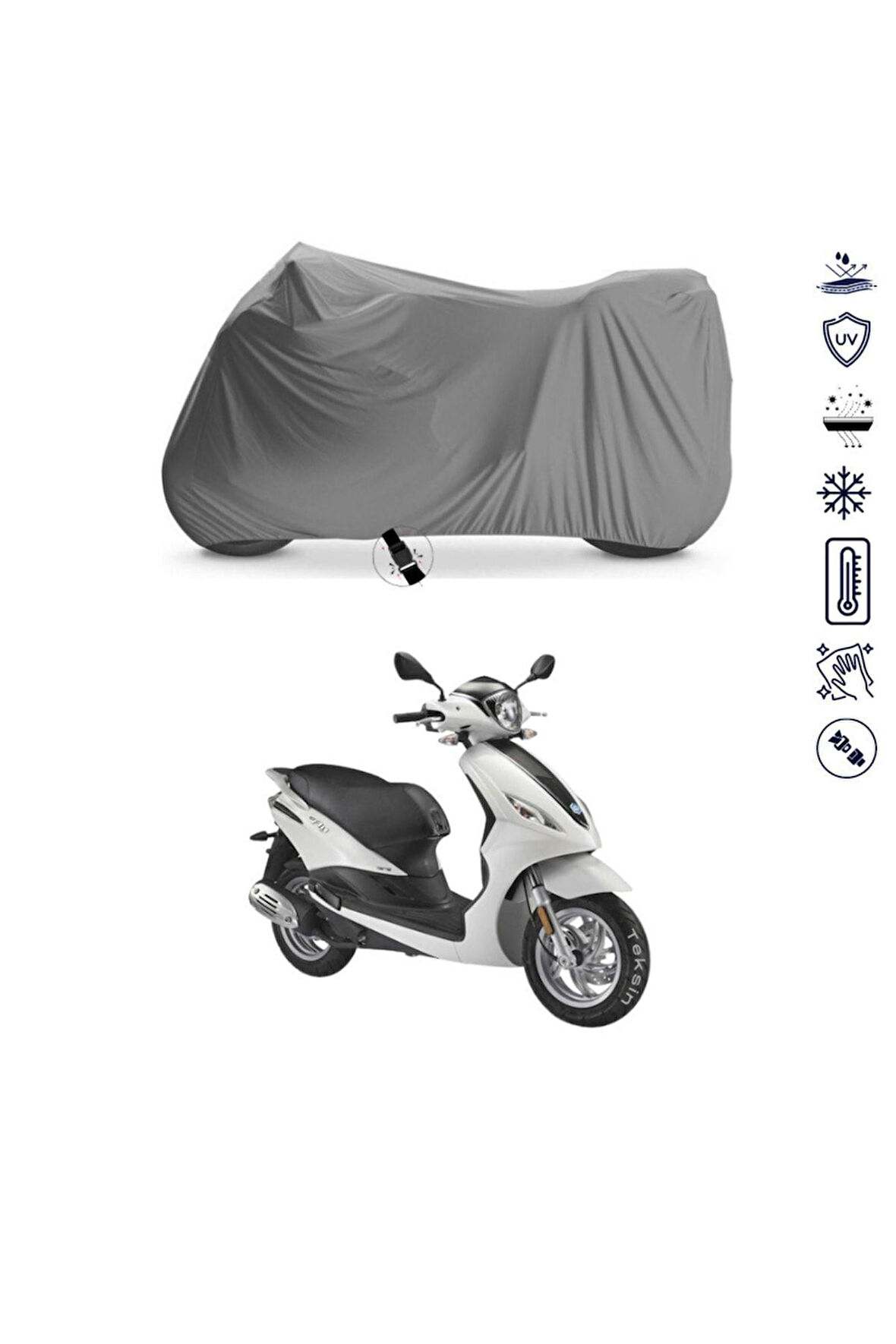 Piaggio FLY 150 Bağlantı Tokalı  Uyumlu SolarBlock Prime Motosiklet Brandası Örtüsü