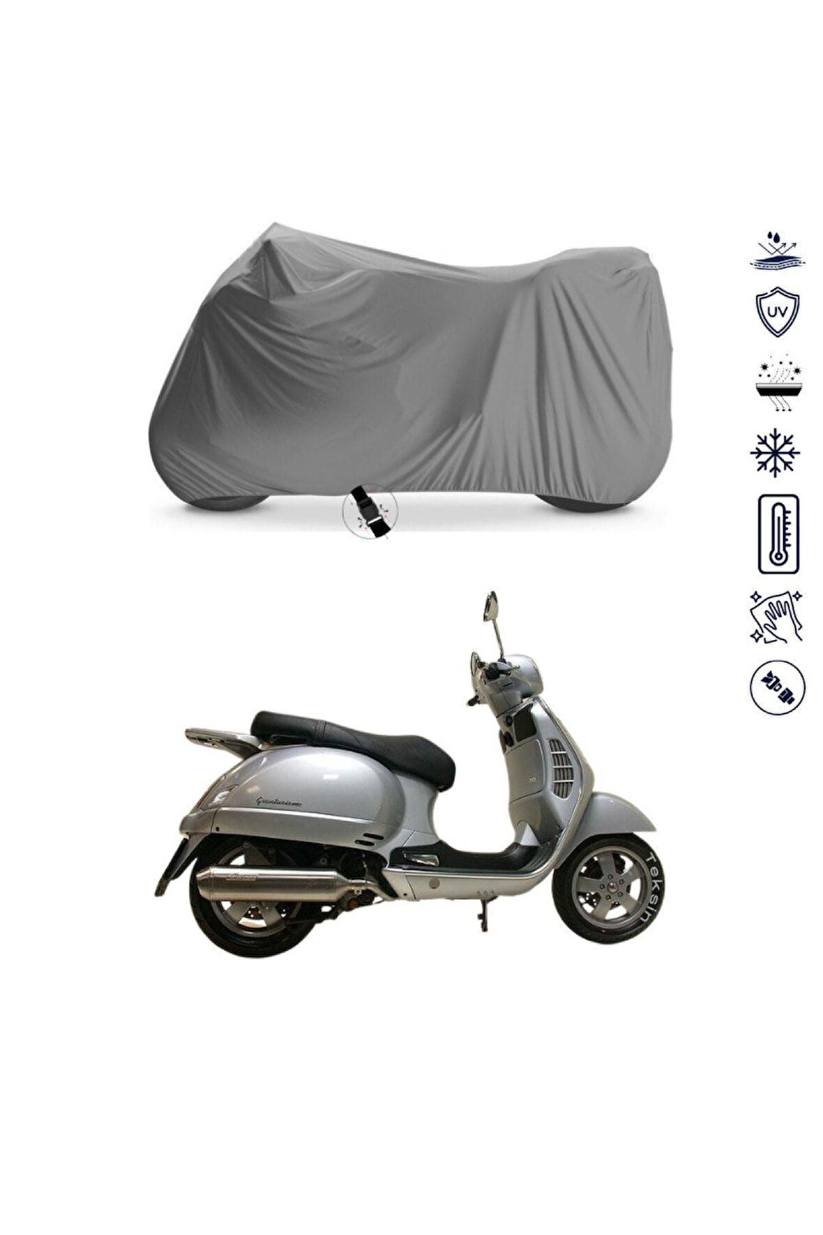 Piaggio Gt 200  Bağlantı Tokalı  Uyumlu SolarBlock Prime Motosiklet Brandası Örtüsü