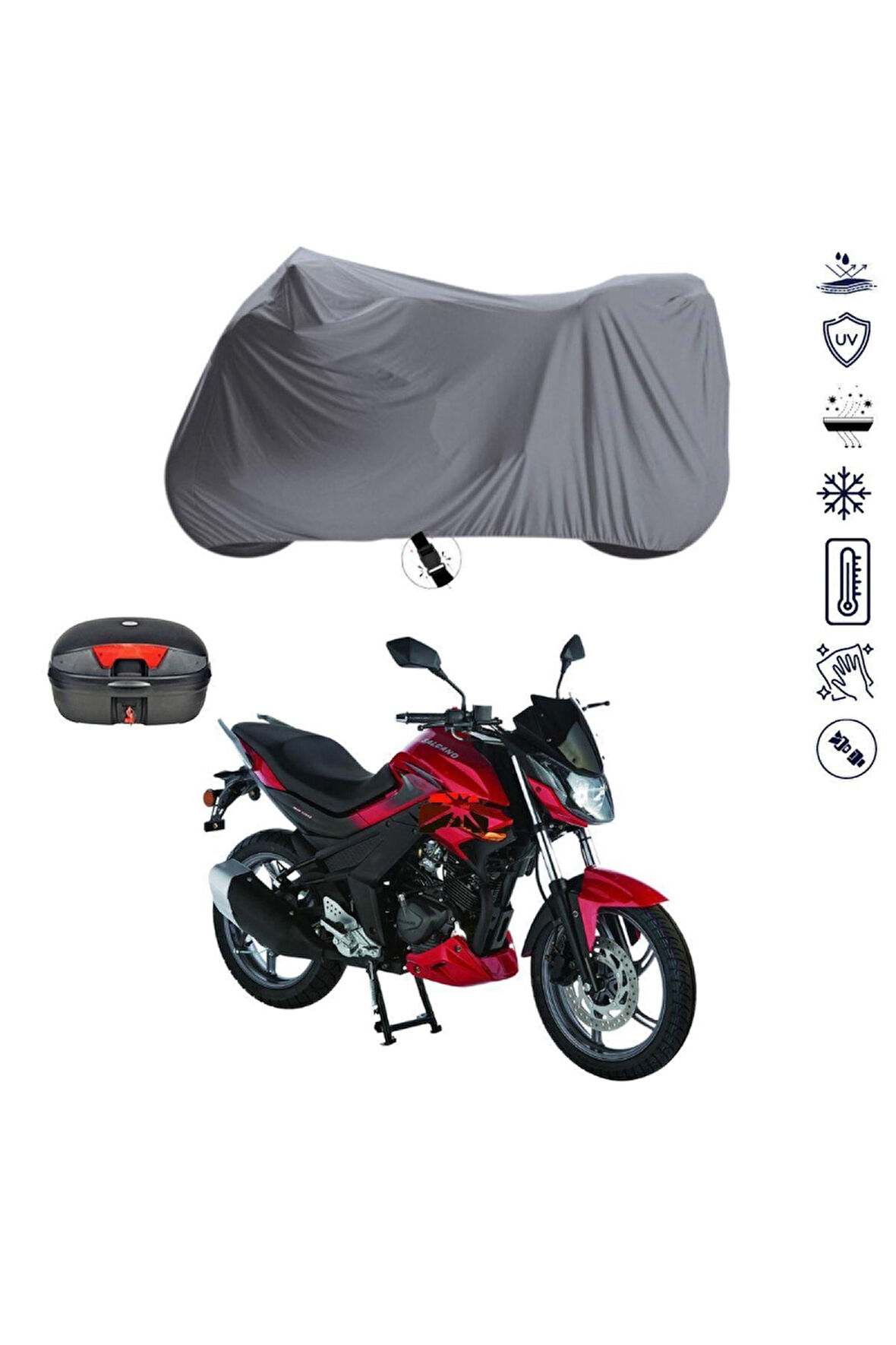 Salcano Sm 250-4  Bağlantı Tokalı  Uyumlu SolarBlock Prime Motosiklet Brandası Örtüsü