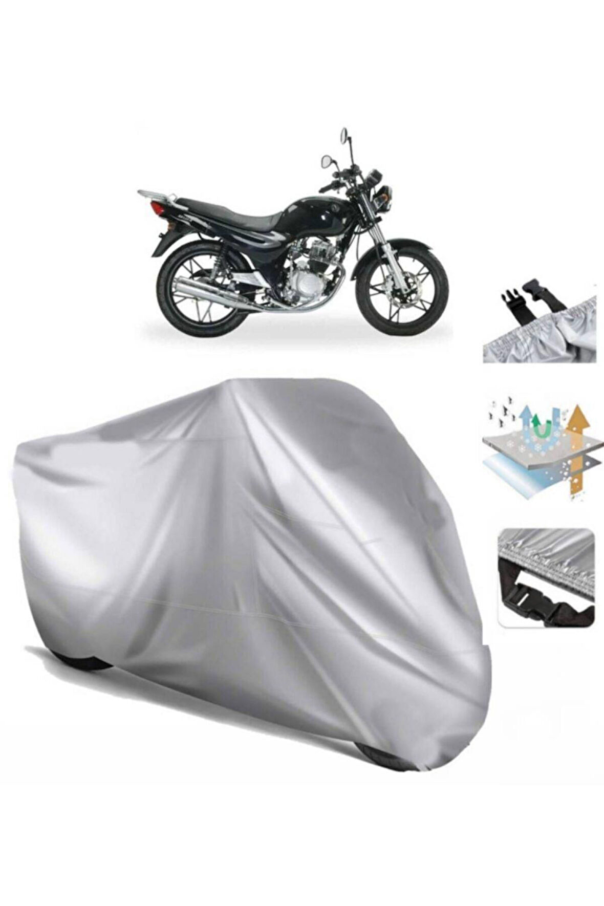 Sym Xs 125k  Arka Çanta (bağlantı Tokalı) Uyumlu SolarBlock Prime Motosiklet Brandası Örtüsü