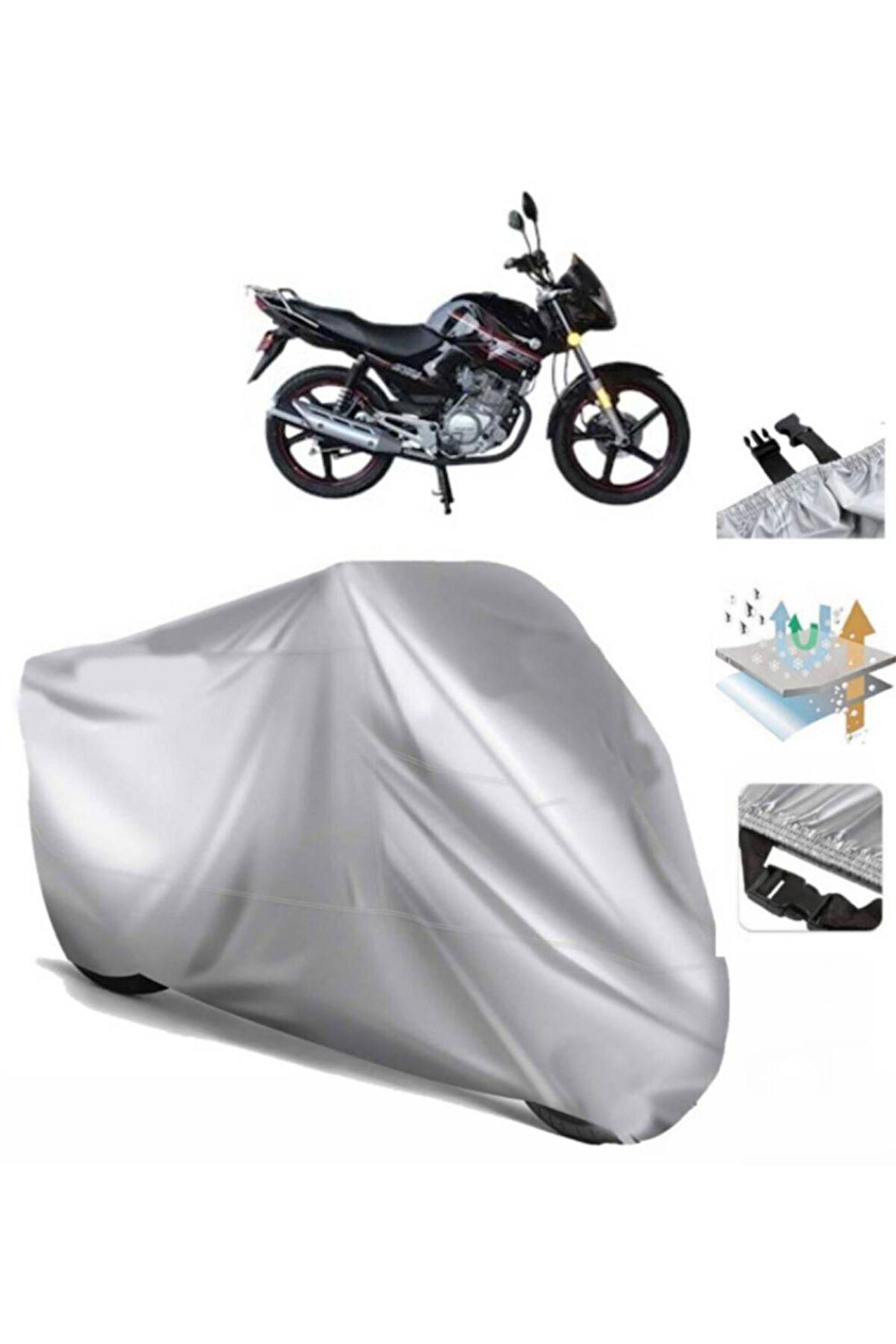 Zorro Zr 125-48 Yebere (bağlantı Tokalı) Uyumlu SolarBlock Prime Motosiklet Brandası Örtüsü