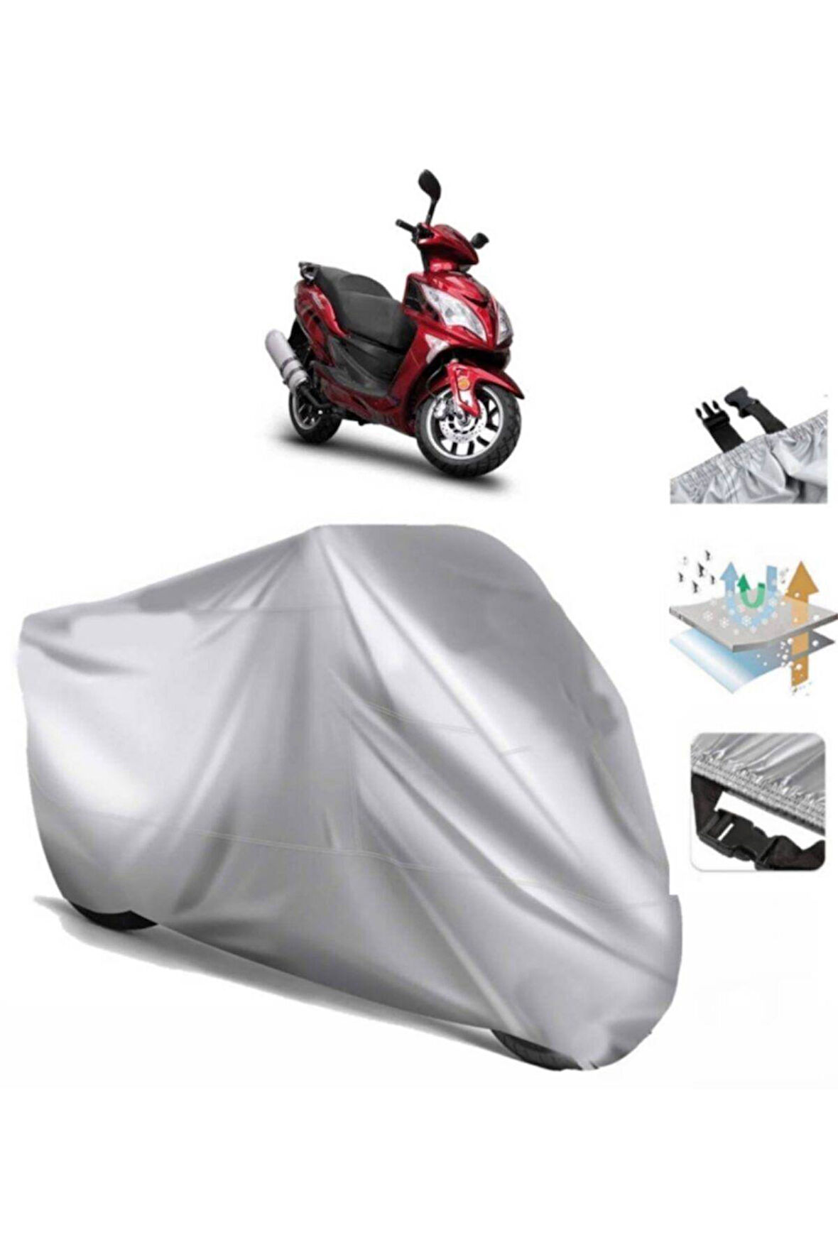 Motoran Maximus 150 (bağlantı Tokalı) Uyumlu SolarBlock Prime Motosiklet Brandası Örtüsü