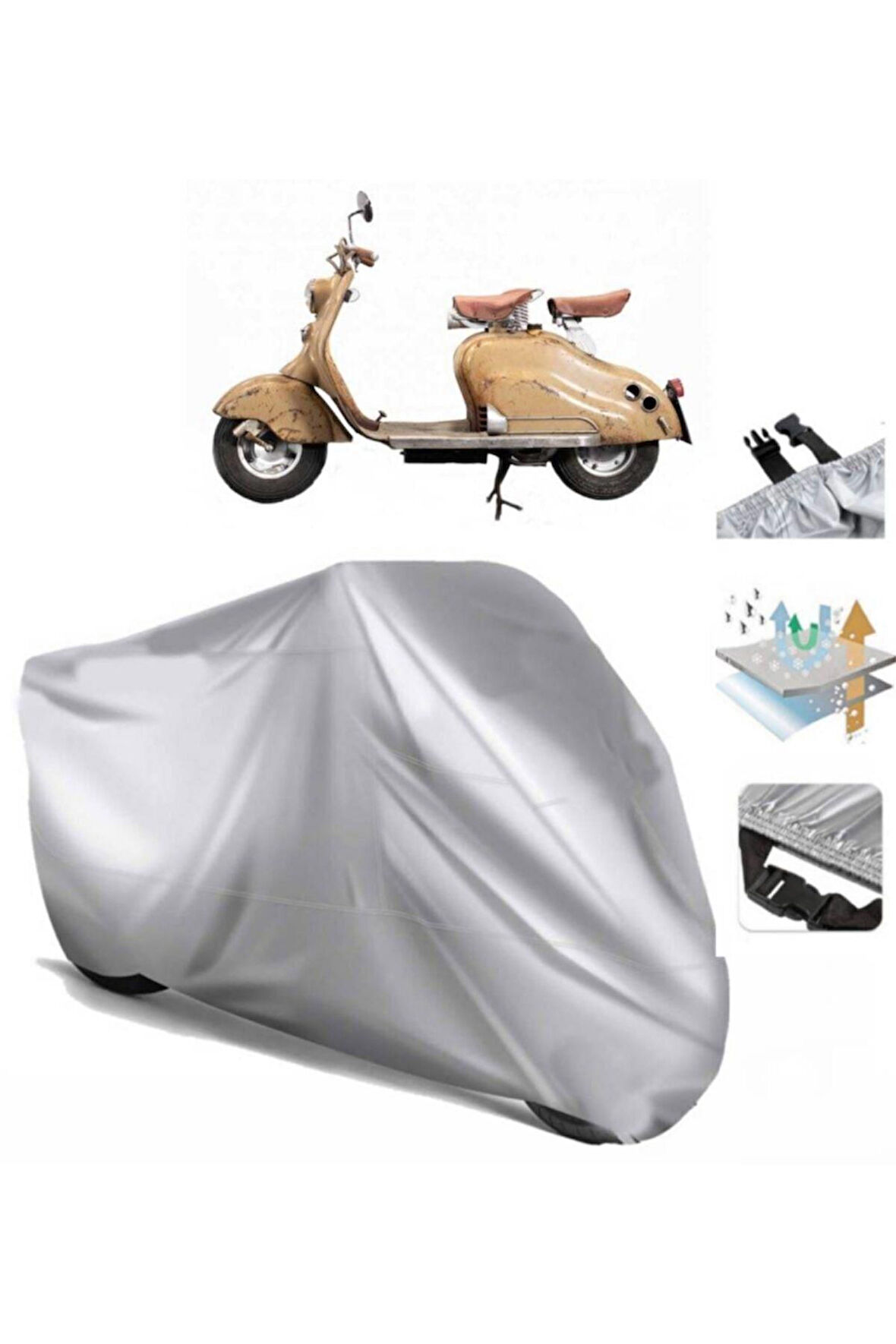 Lambretta Innocenti (bağlantı Tokalı) Uyumlu SolarBlock Prime Motosiklet Brandası Örtüsü