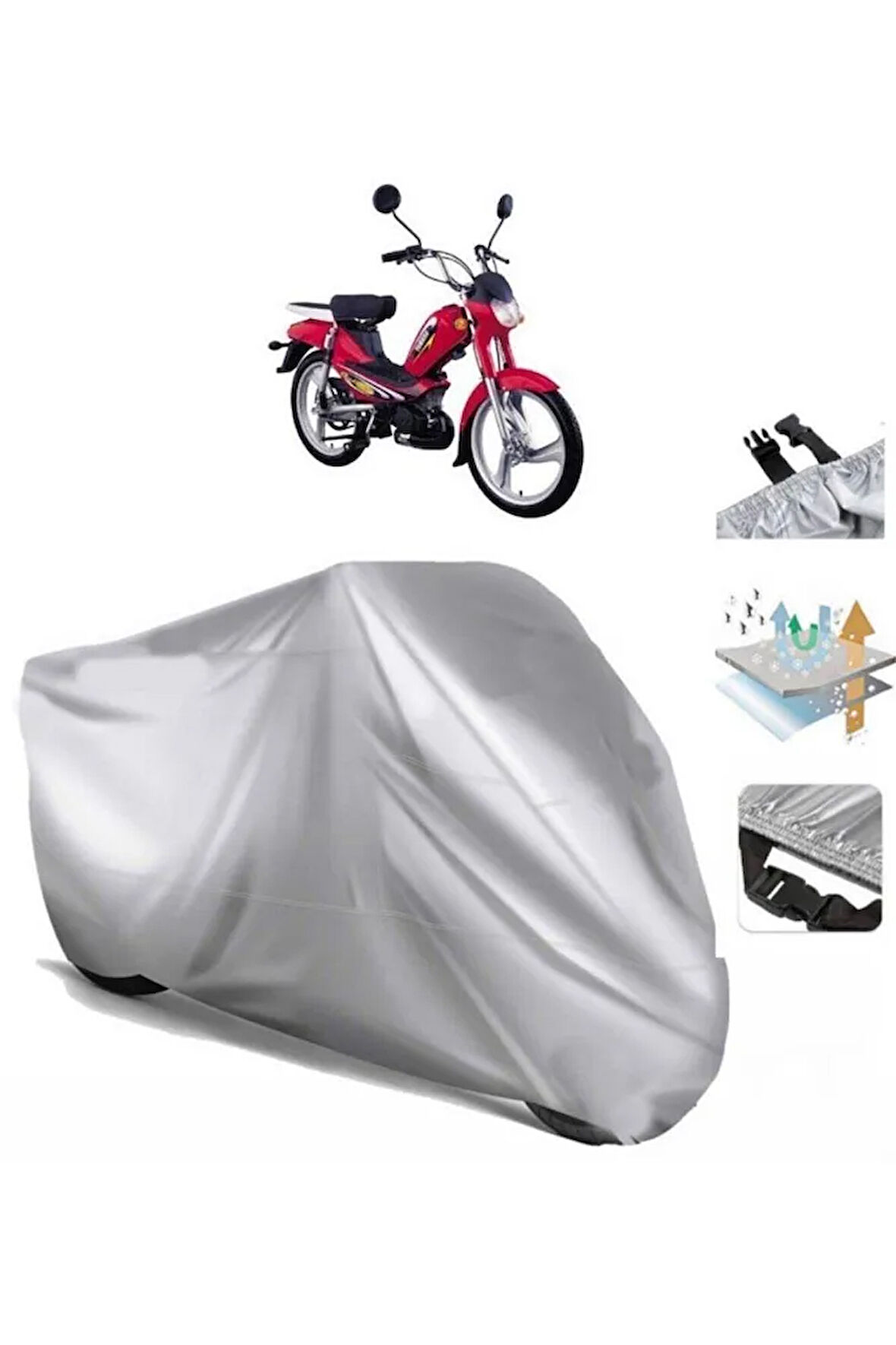 Yamaha Galaxy  Arka Çanta (bağlantı Tokalı) Uyumlu SolarBlock Prime Motosiklet Brandası Örtüsü