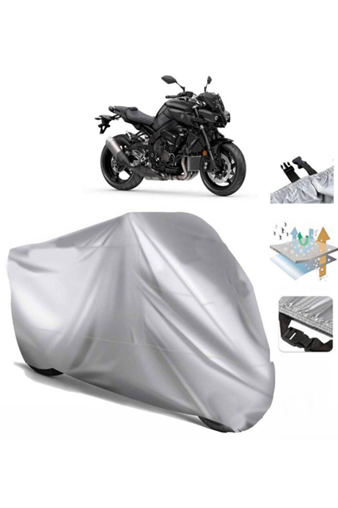 Yamaha Mt-10  Arka Çanta (bağlantı Tokalı) Uyumlu SolarBlock Prime Motosiklet Brandası Örtüsü