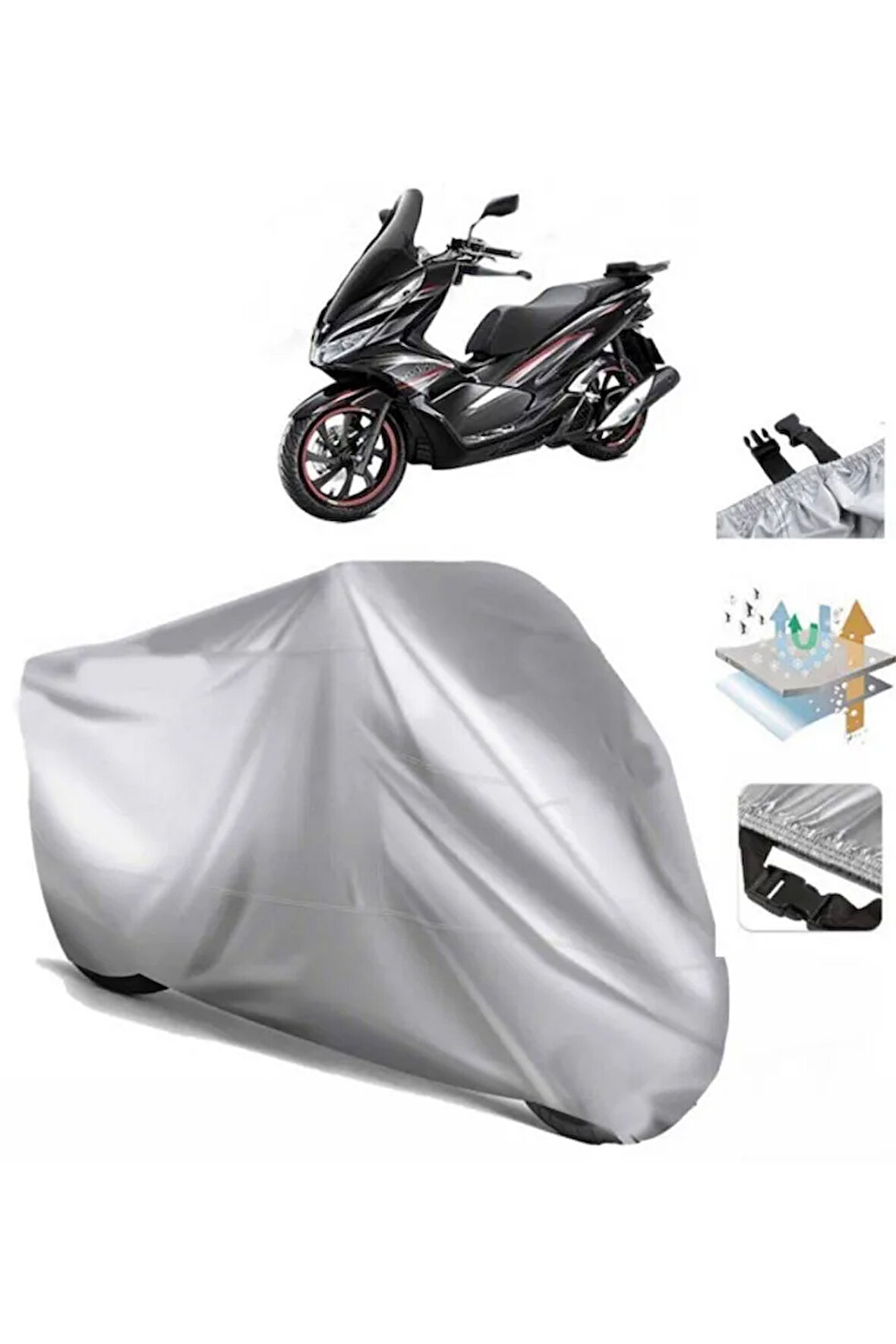 Kymco Grand Dink 250i (bağlantı Tokalı) Uyumlu SolarBlock Prime Motosiklet Brandası Örtüsü