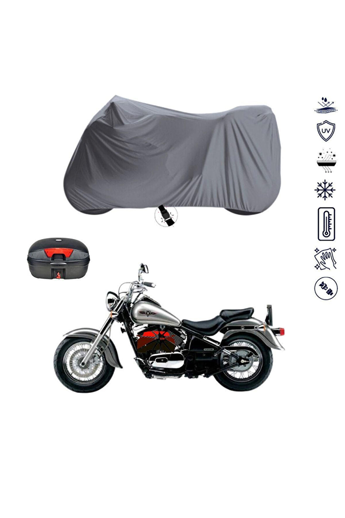 Kawasaki Vn 800 Vulcan  Bağlantı Tokalı  Uyumlu SolarBlock Prime Motosiklet Brandası Örtüsü