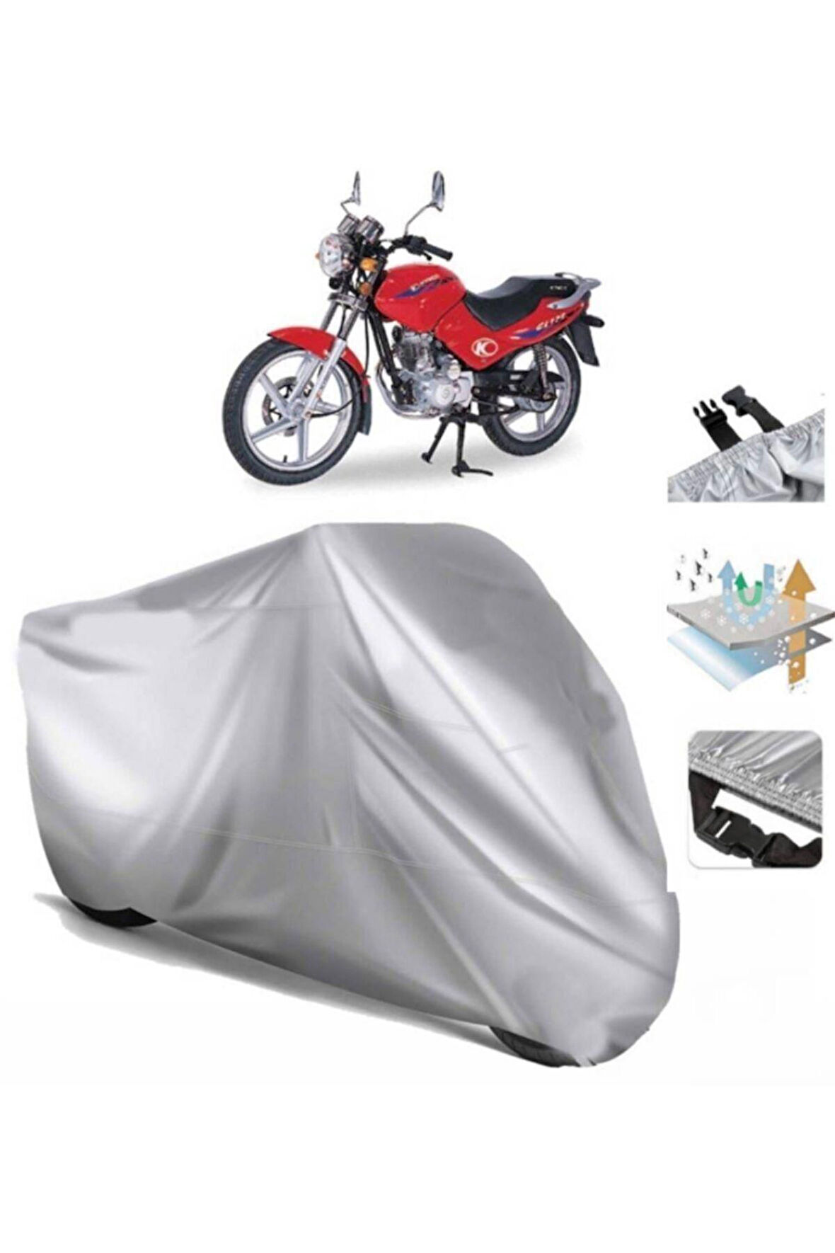 Kymco Ck 125 Pulsar  Arka Çanta (bağlantı Tokalı) Uyumlu SolarBlock Prime Motosiklet Brandası Örtüsü