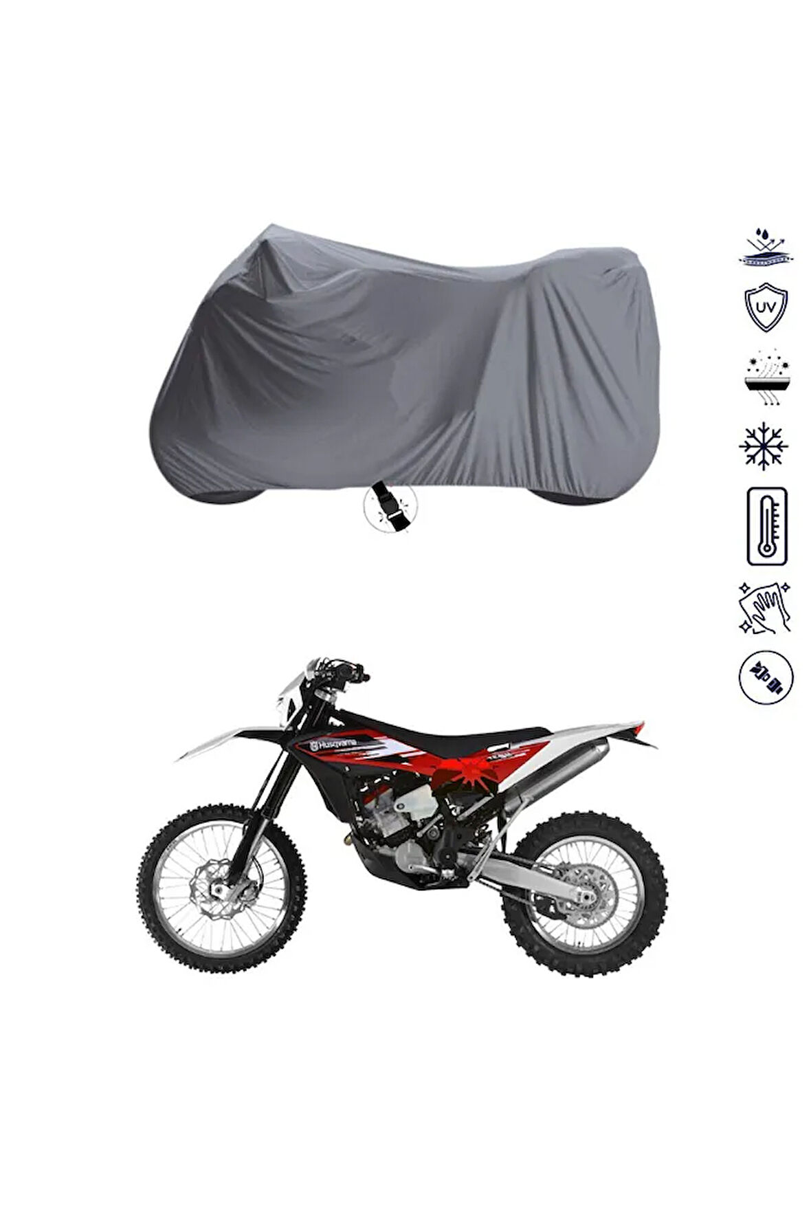 Husqvarna SUPER  Bağlantı Tokalı  Uyumlu SolarBlock Prime Motosiklet Brandası Örtüsü