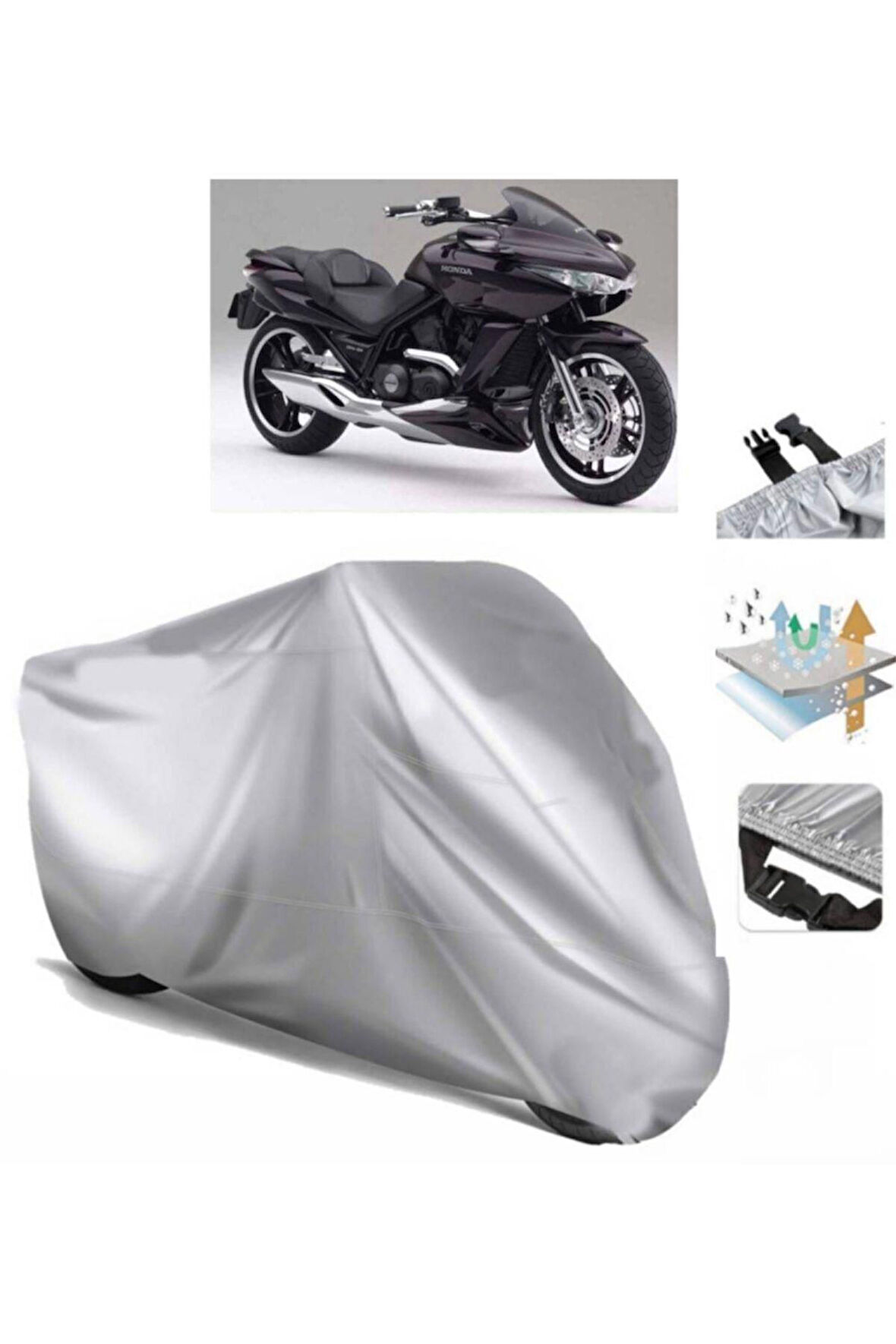 Honda Dn - 01  Arka Çanta (bağlantı Tokalı) Uyumlu SolarBlock Prime Motosiklet Brandası Örtüsü