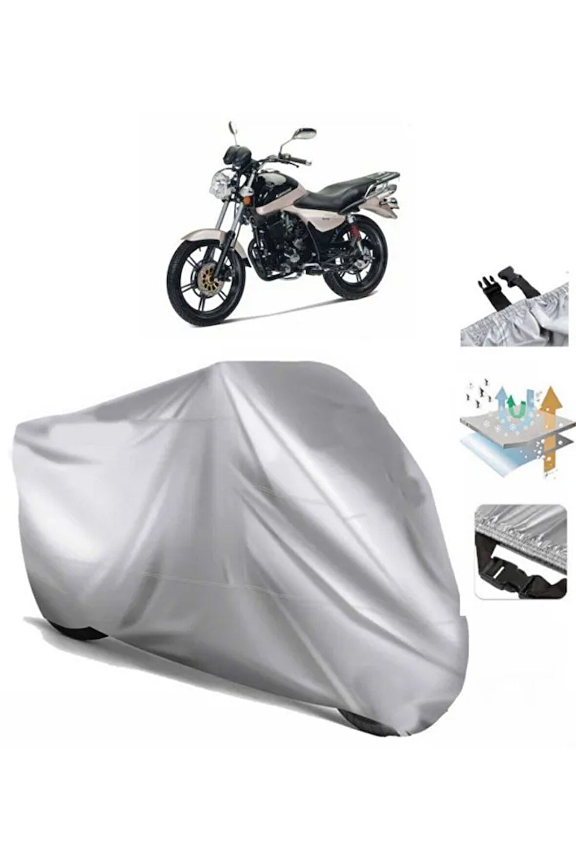 Kanuni Merlin S  Arka Çanta (bağlantı Tokalı) Uyumlu SolarBlock Prime Motosiklet Brandası Örtüsü