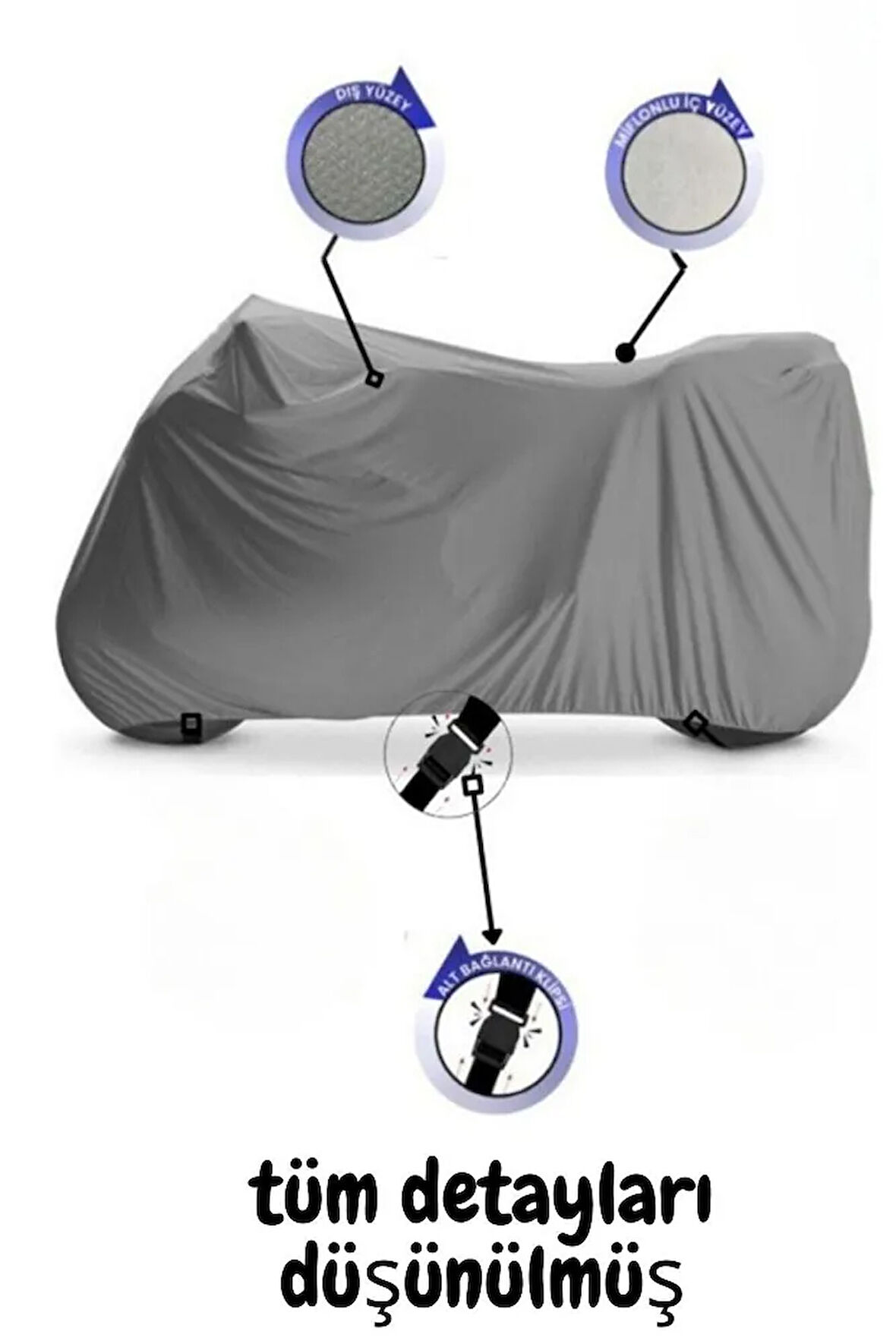 Gilera Gfr 125 Bağlantı Tokalı Uyumlu Solarblock Prime Motosiklet Brandası Örtüsü