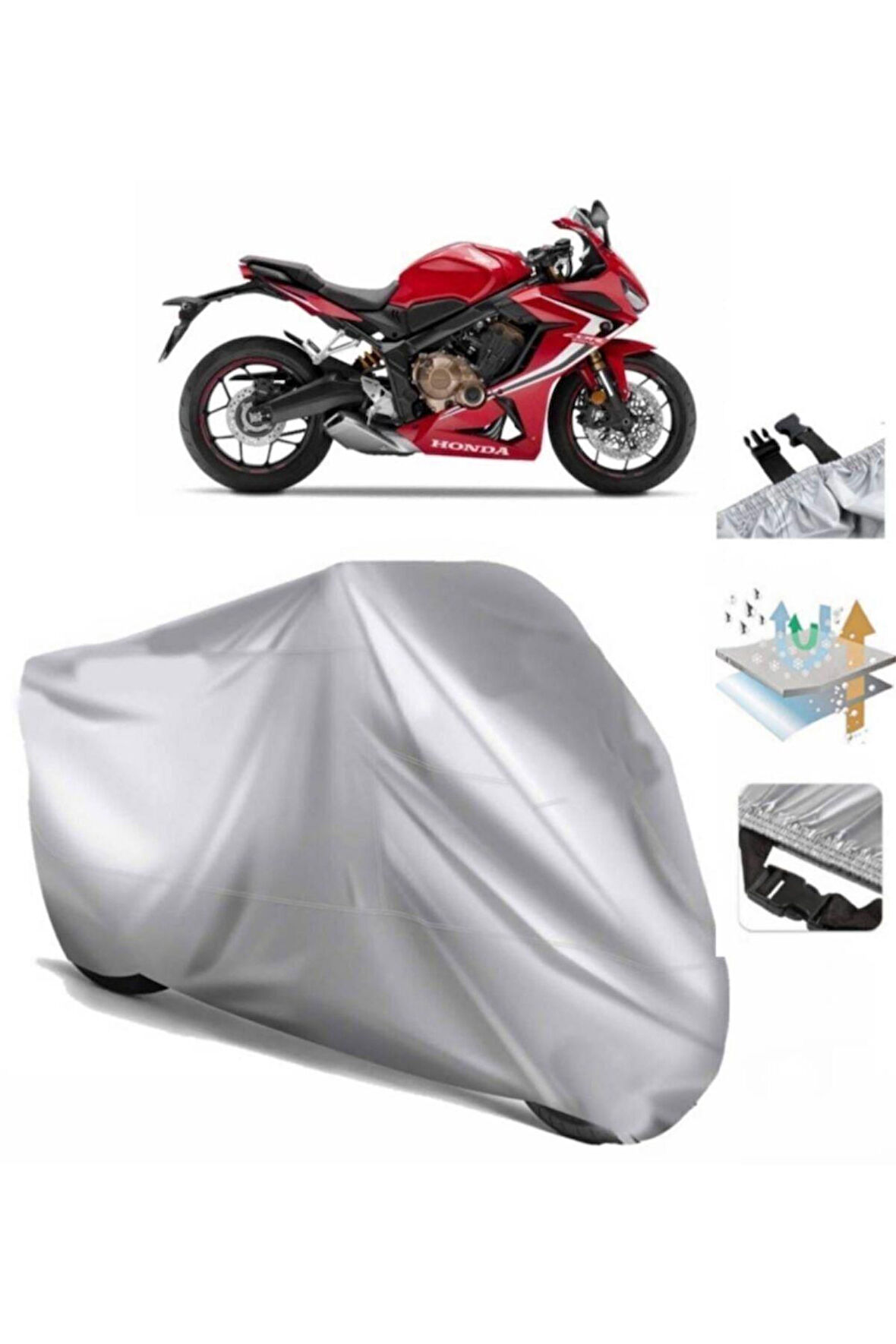 Honda Cbr 650 R  Arka Çanta (bağlantı Tokalı) Uyumlu SolarBlock Prime Motosiklet Brandası Örtüsü