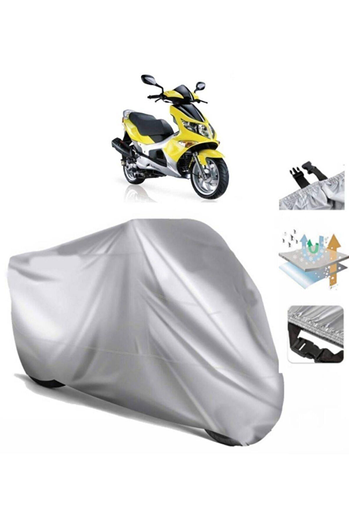 Kanuni Bobcat 150 (bağlantı Tokalı) Uyumlu SolarBlock Prime Motosiklet Brandası Örtüsü