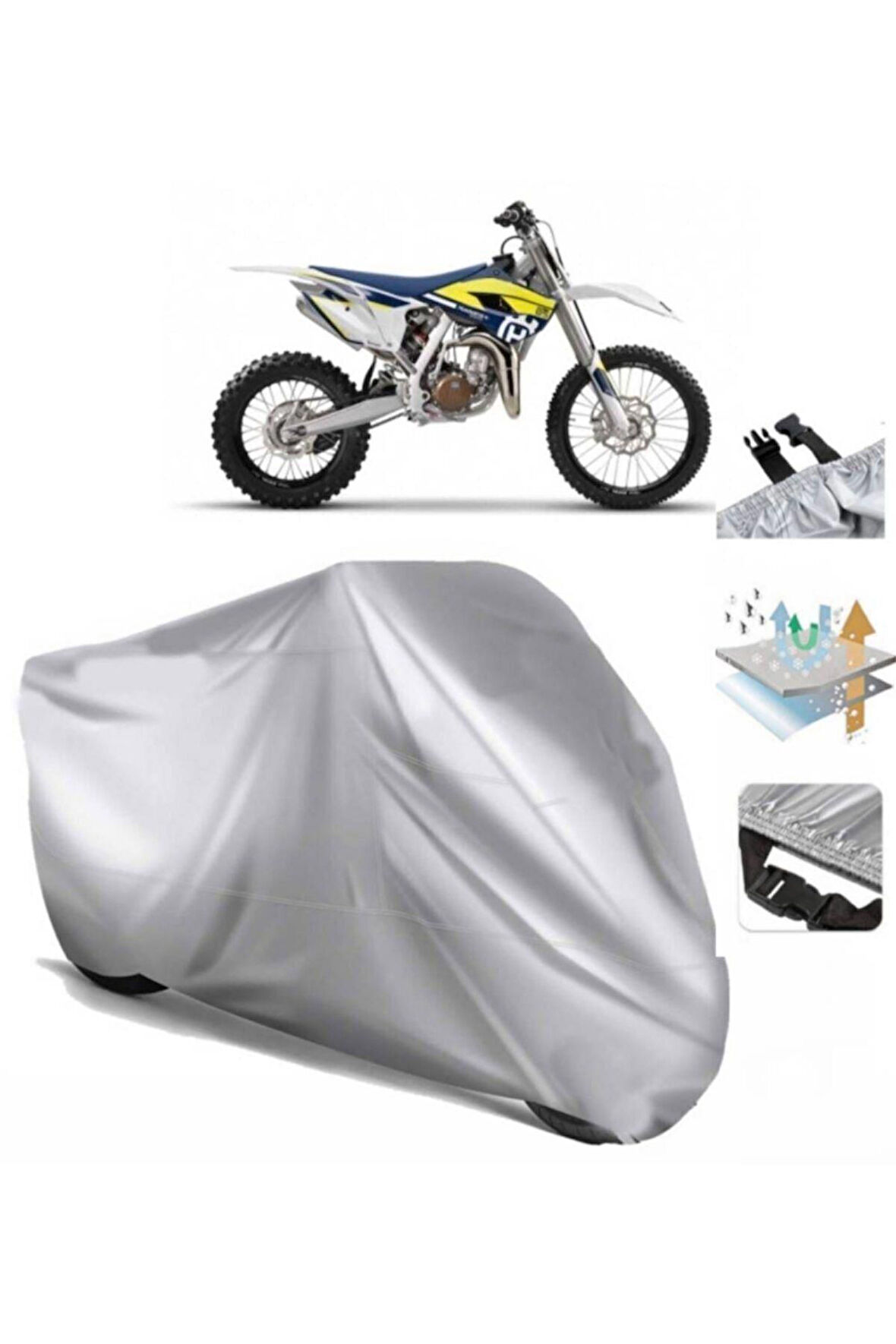 Husqvarna Tc 85 19 16  Arka Çanta (bağlantı Tokalı) Uyumlu SolarBlock  Motosiklet Brandası Örtüsü