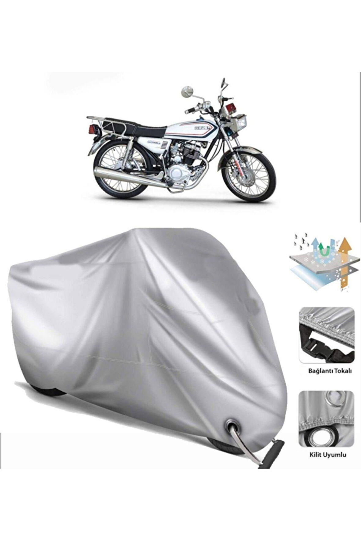 Kuba Çita 180r (bağlantı Tokalı) Uyumlu SolarBlock Prime Motosiklet Brandası Örtüsü