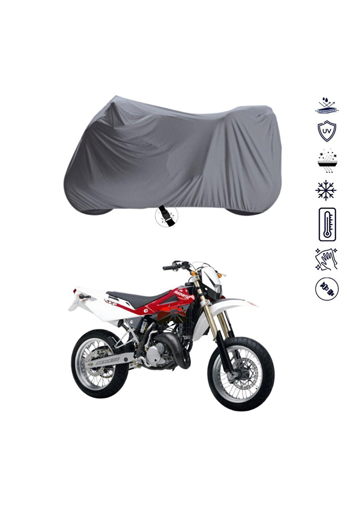 husqvarna TE 125 Bağlantı Tokalı  Uyumlu SolarBlock Prime Motosiklet Brandası Örtüsü