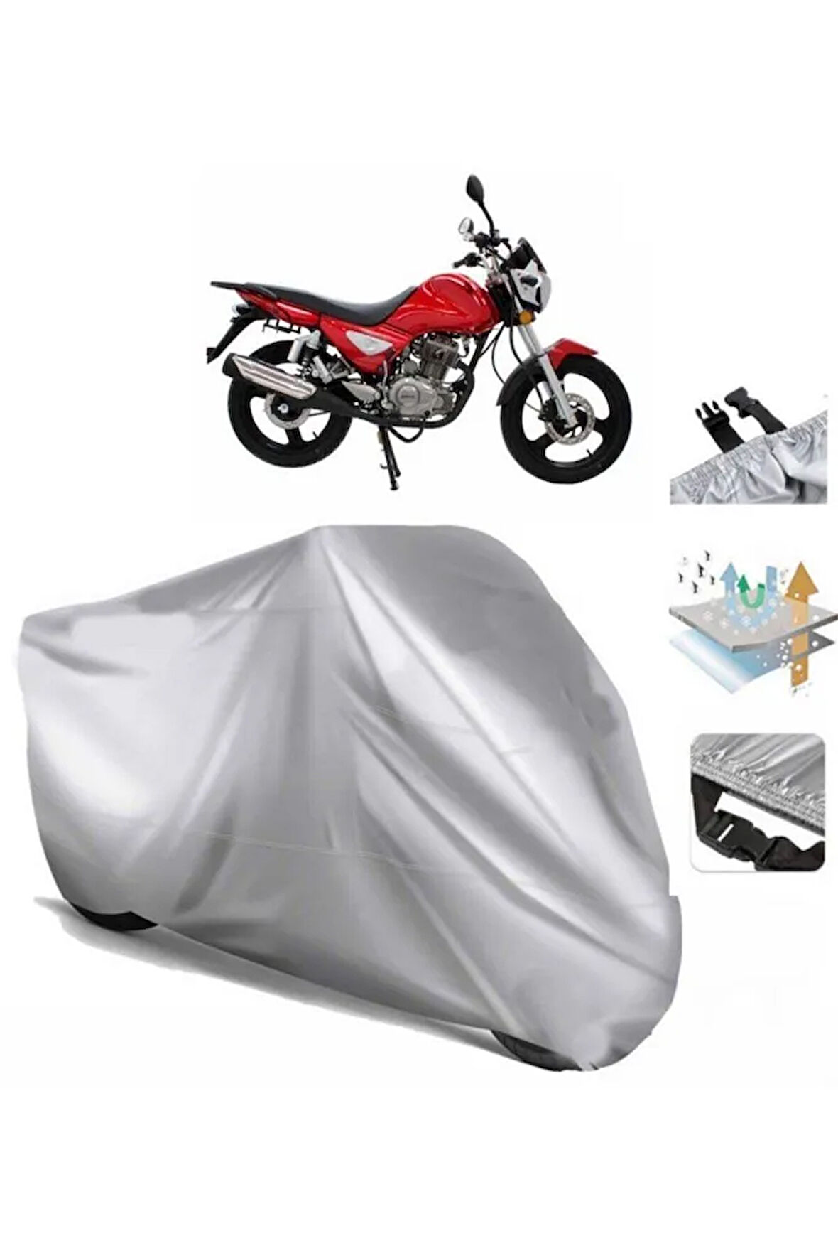 Mondial 150 Mcx Roadracer  Arka Çanta (bağlantı Tokalı) Uyumlu SolarBlock  Motosiklet Brandası