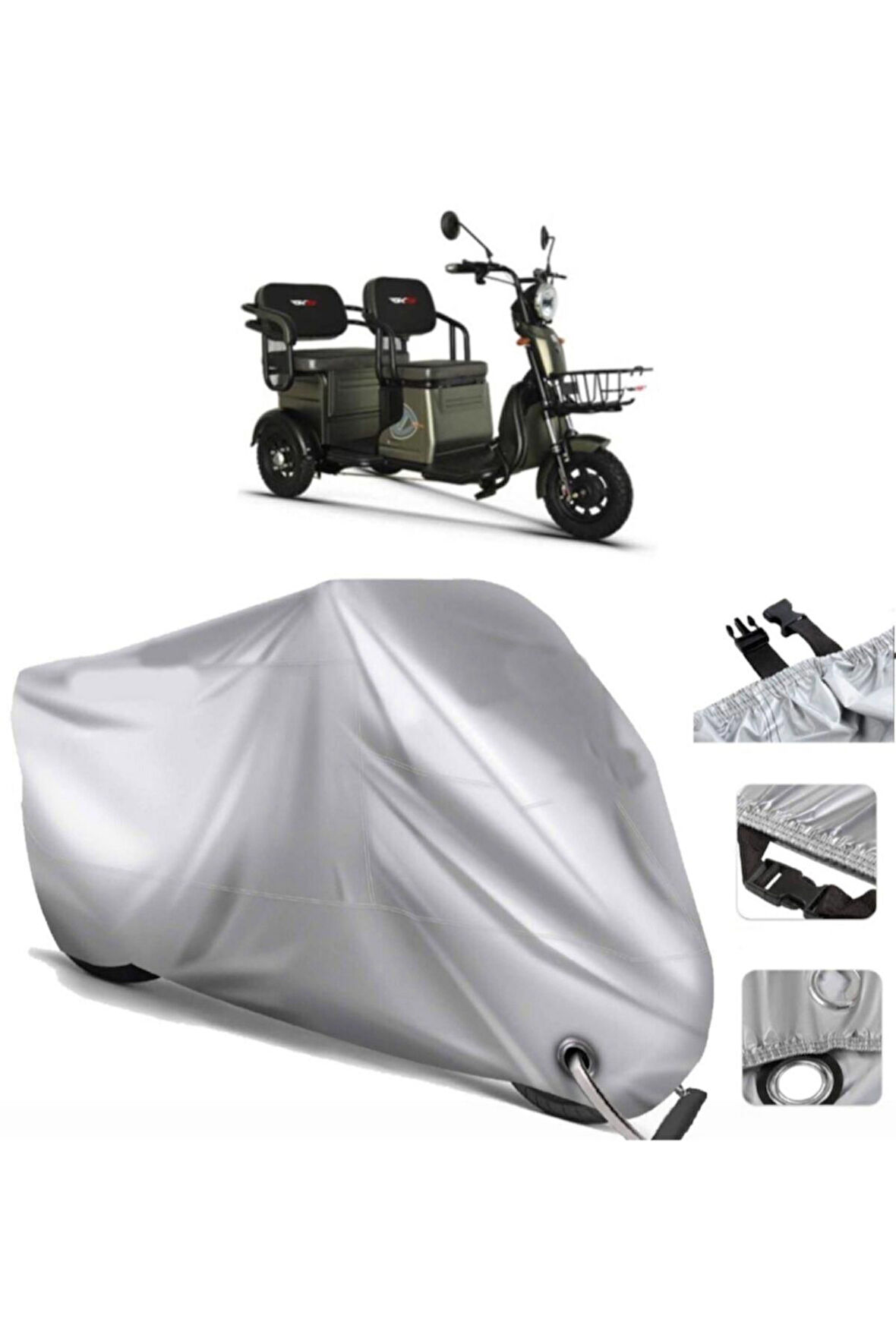 Rks Vip Rider 3s Elektrikli Arka Çanta (bağlantı Tokalı) Uyumlu SolarBlock  Motosiklet Brandası