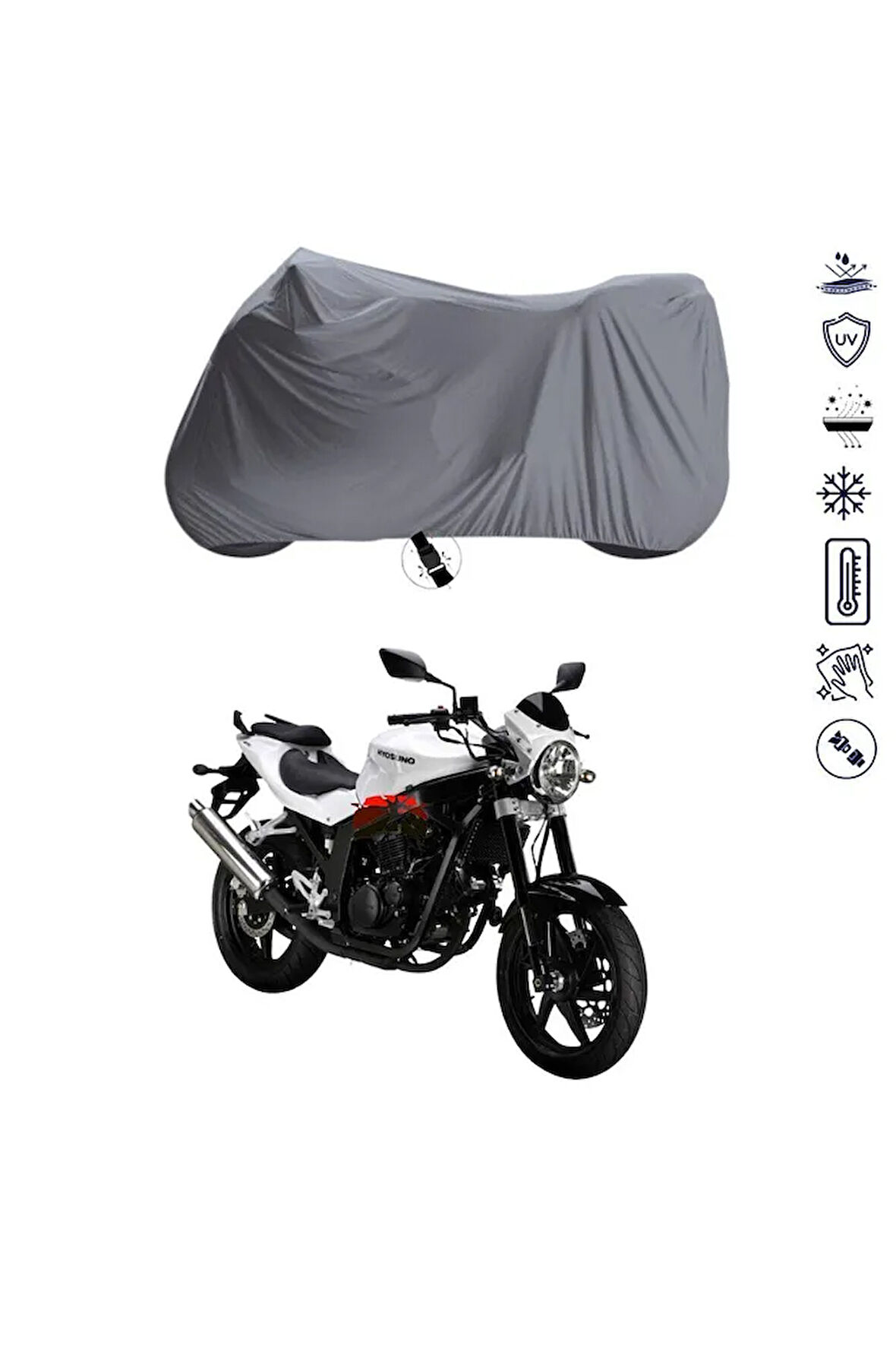 HYSOUNG GT 250 NAKED Bağlantı Tokalı  Uyumlu SolarBlock Prime Motosiklet Brandası Örtüsü