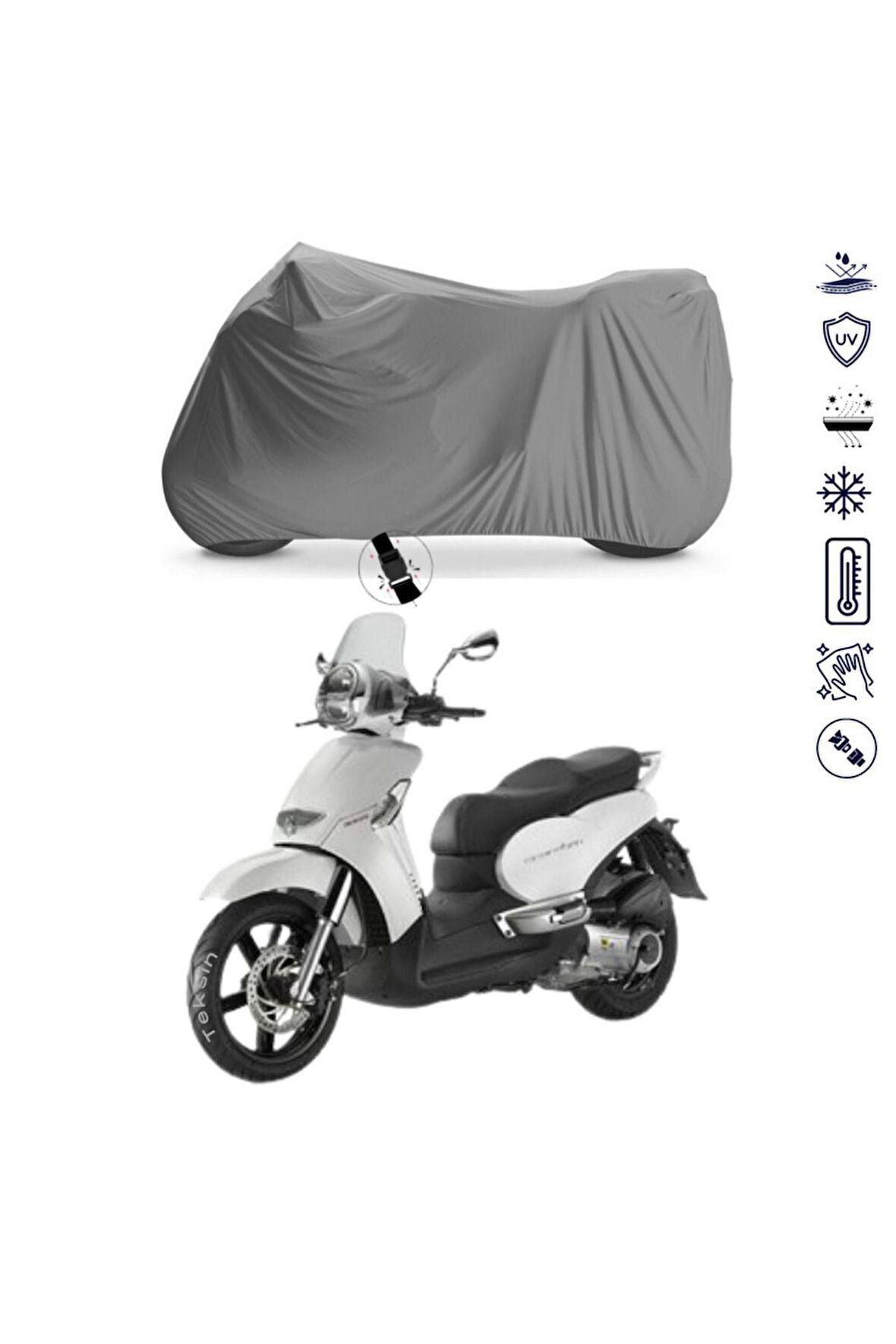 Aprilia Scarabeo 250  Bağlantı Tokalı  Uyumlu SolarBlock Prime Motosiklet Brandası Örtüsü