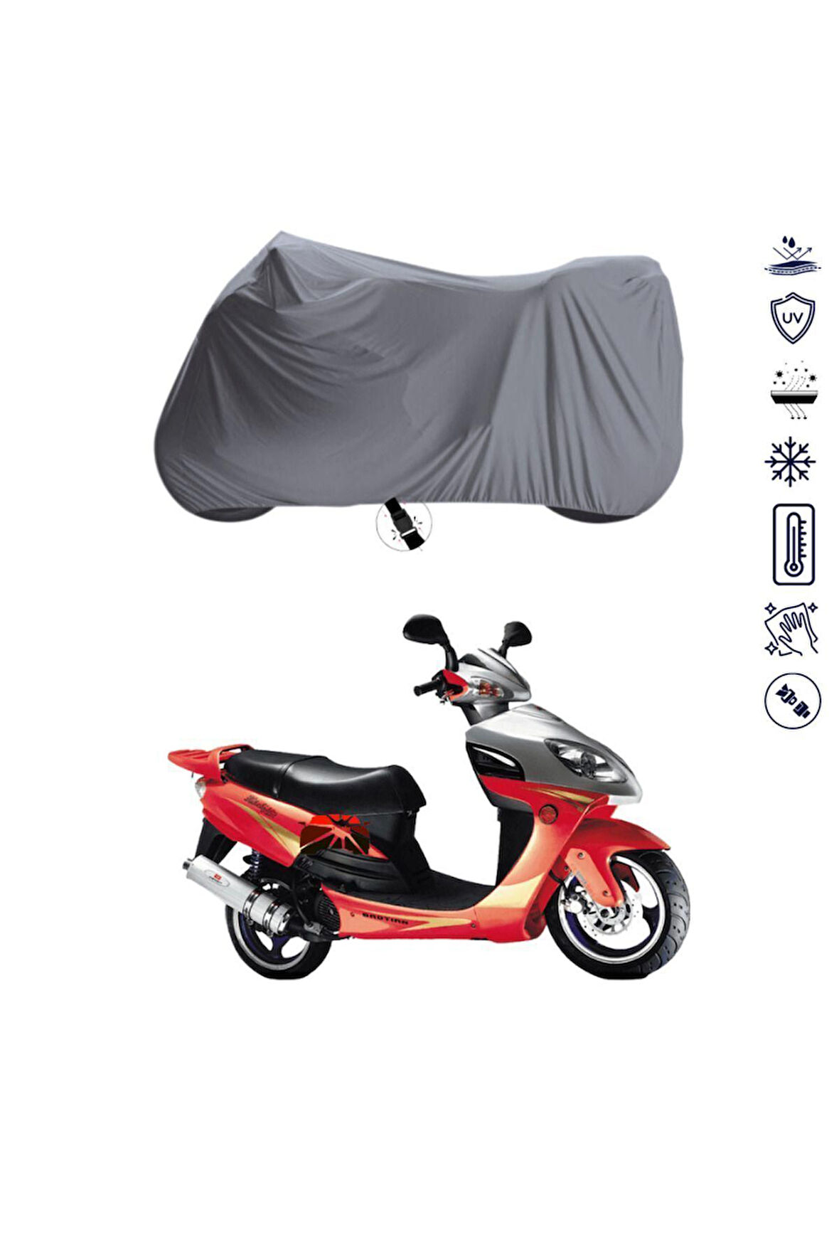 Baotian BT125  Bağlantı Tokalı  Uyumlu SolarBlock Prime Motosiklet Brandası Örtüsü