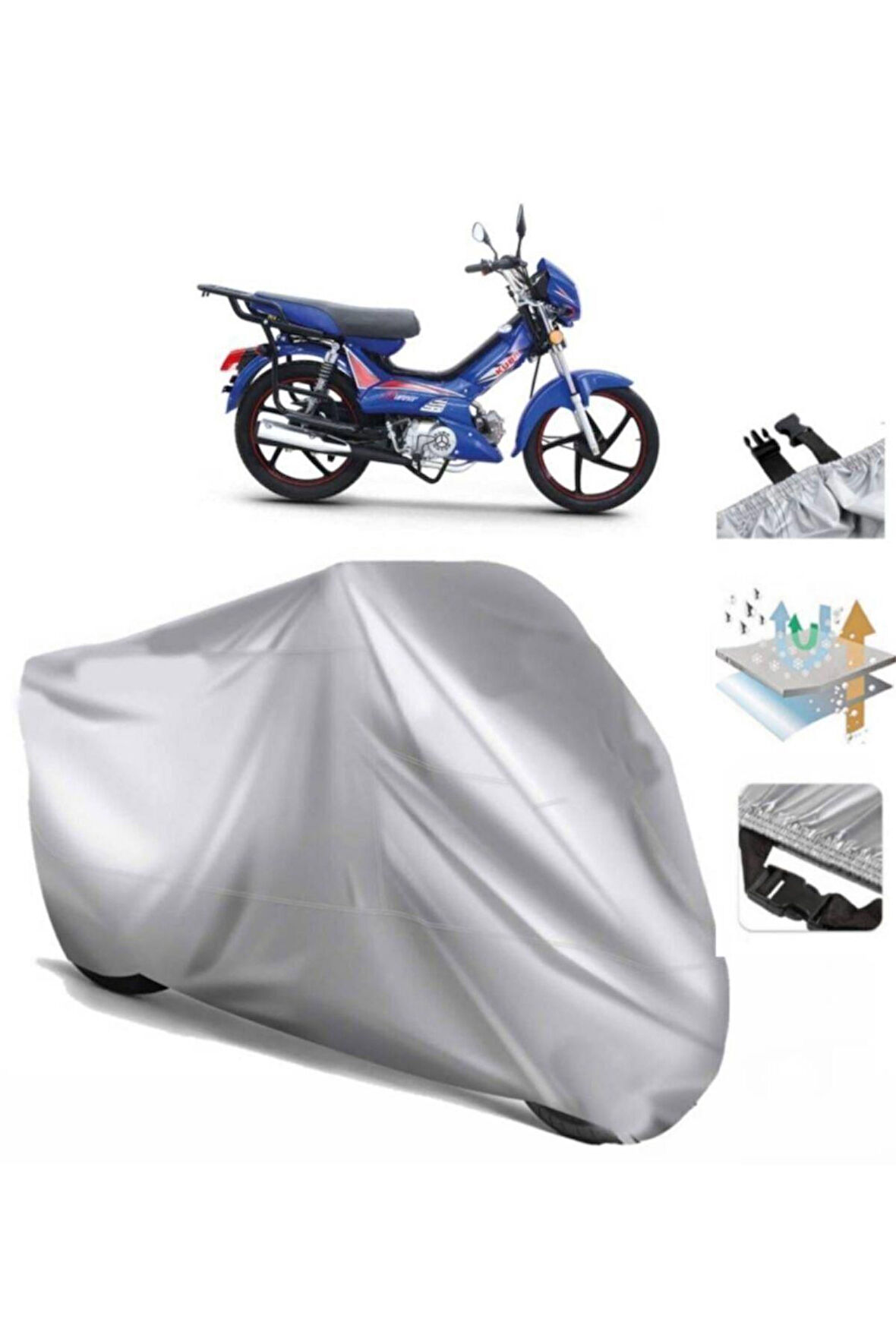 Kuba Runner 50  Arka Çanta (bağlantı Tokalı) Uyumlu SolarBlock Prime Motosiklet Brandası Örtüsü