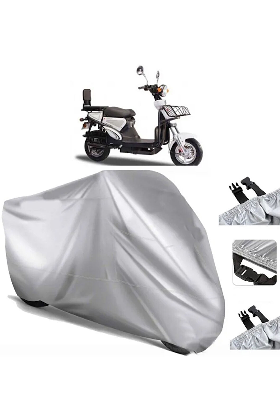 Stmax Kobra 2000 Elektrikli (BAĞLANTI TOKALI) Uyumlu Solarblock Prime Motosiklet Brandası Örtüsü