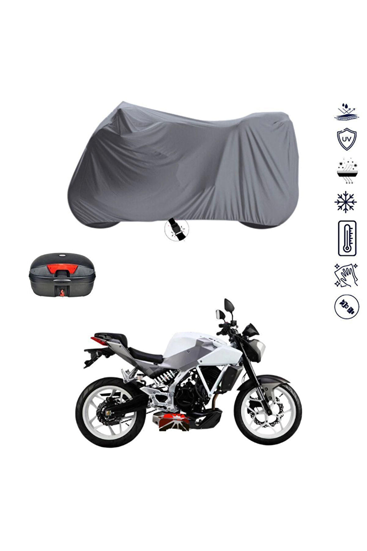 Hyosung Gd 250 N  Bağlantı Tokalı  Uyumlu SolarBlock Prime Motosiklet Brandası Örtüsü