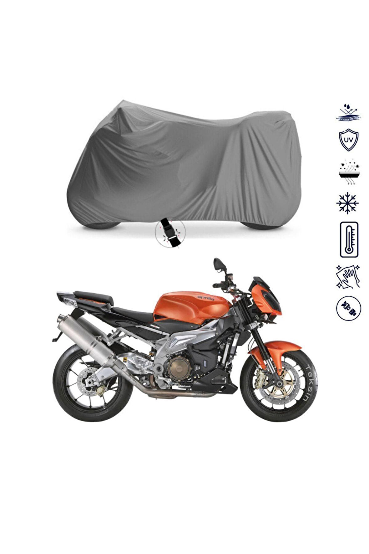 Aprilia Tuono 1000 R Çantalı  Bağlantı Tokalı  Uyumlu SolarBlock Prime Motosiklet Brandası Örtüsü